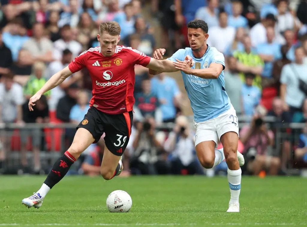 Scott McTominay made a substitue appearance in Manchester United's community shield loss on August 10. (Image: Getty) 