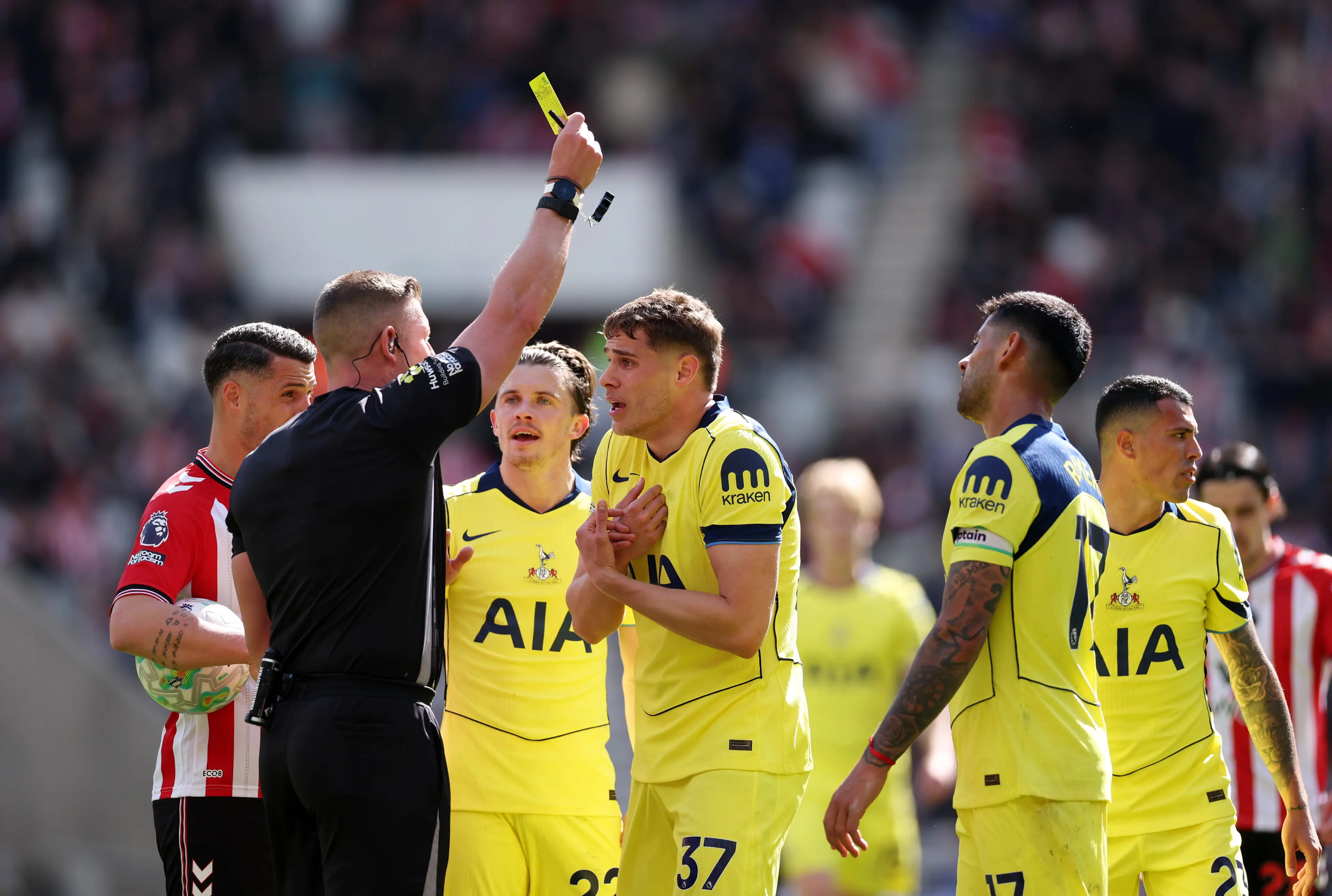 Premier League players are fined £10 for yellow cards (Image: Getty)