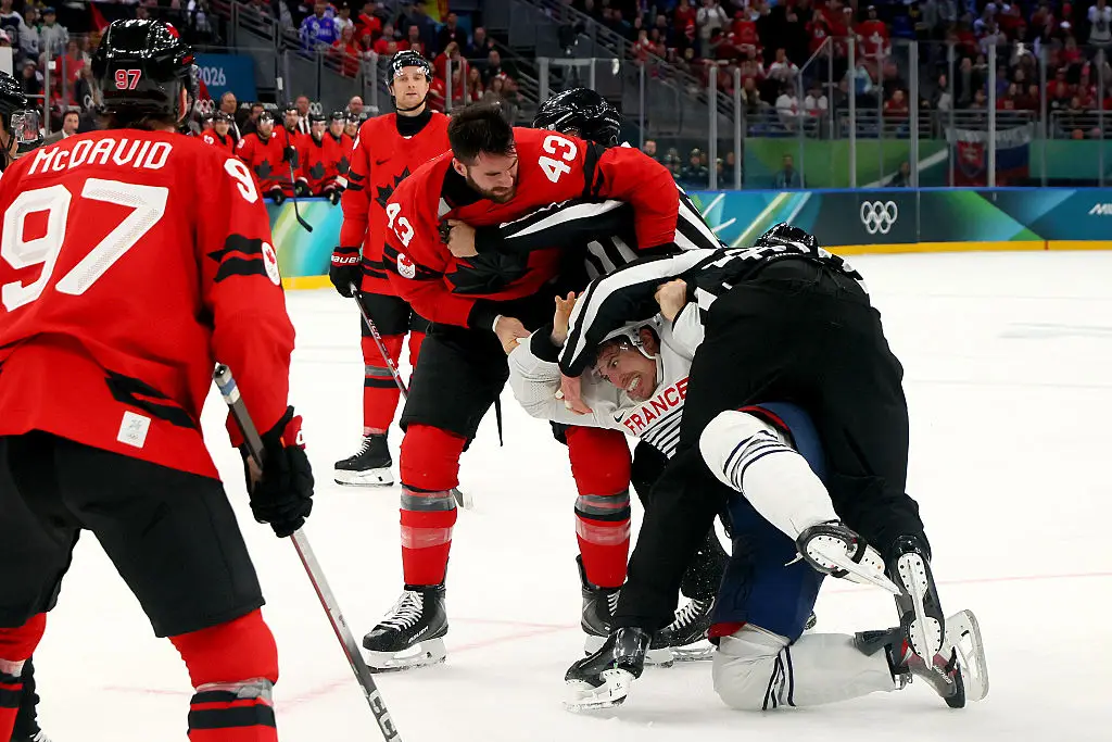 Tom Wilson and Pierre Crinon became embroiled in an altercation (Credit:Getty)