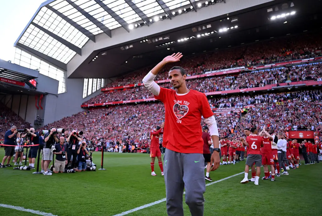 Joel Matip left Liverpool at the end of the 2023/24 season. (Image: Getty)
