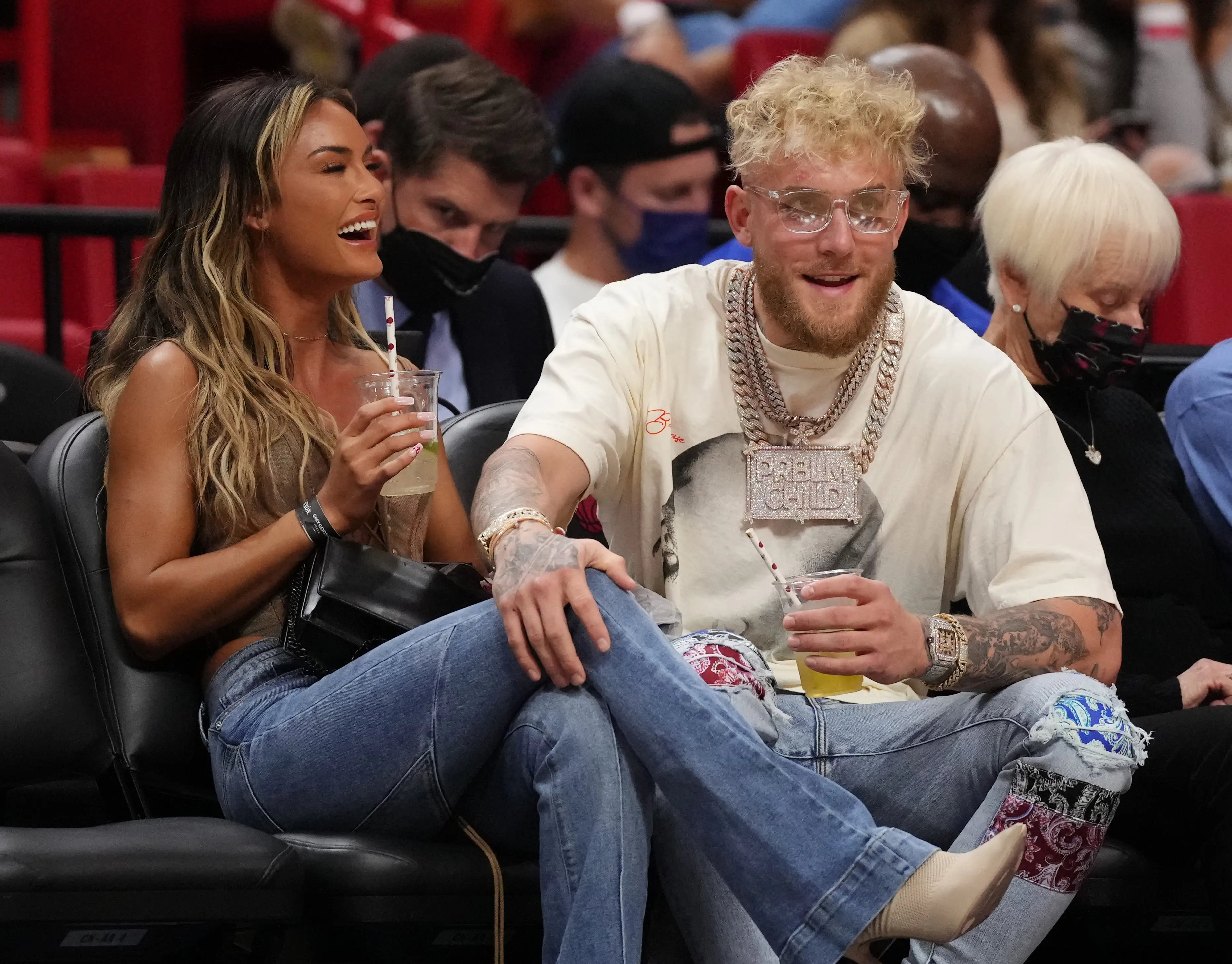Jake Paul and Julia Rose had an on-and-off relationship that lasted from roughly early 2020 to December 2022. Image: Getty 