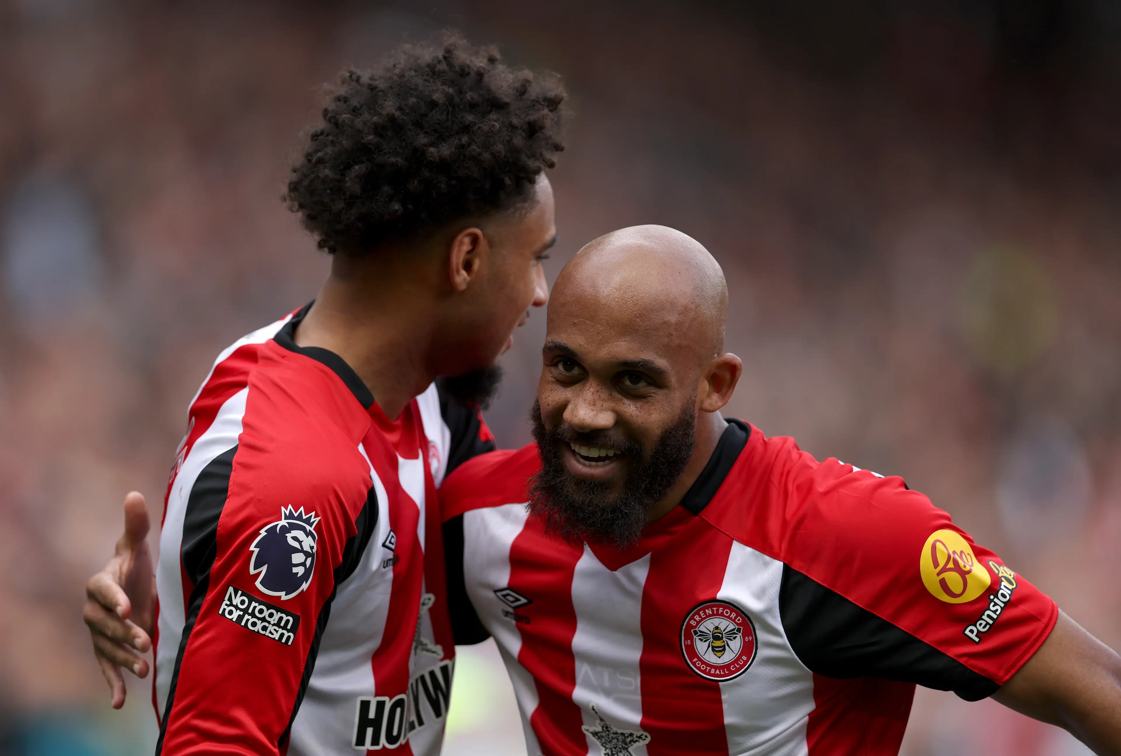 Bryan Mbeumo has been in sensational form for Brentford. Image: Getty