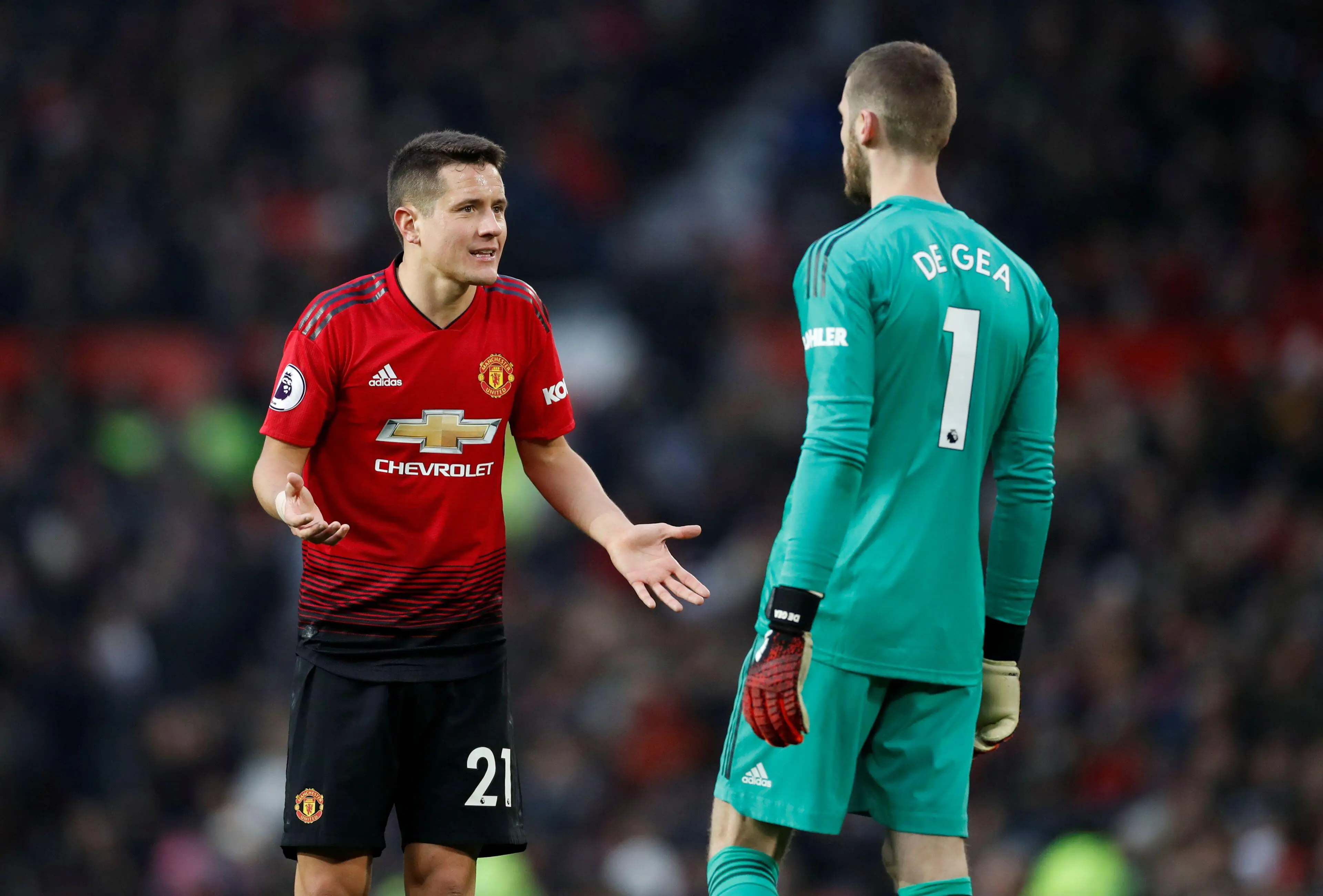 David de Gea played alongside Ander Herrera at Manchester United and the Spain national team.