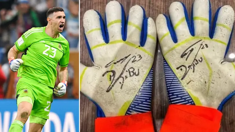 Emiliano Martinez auctions off his World Cup final gloves to raise money for children with cancer