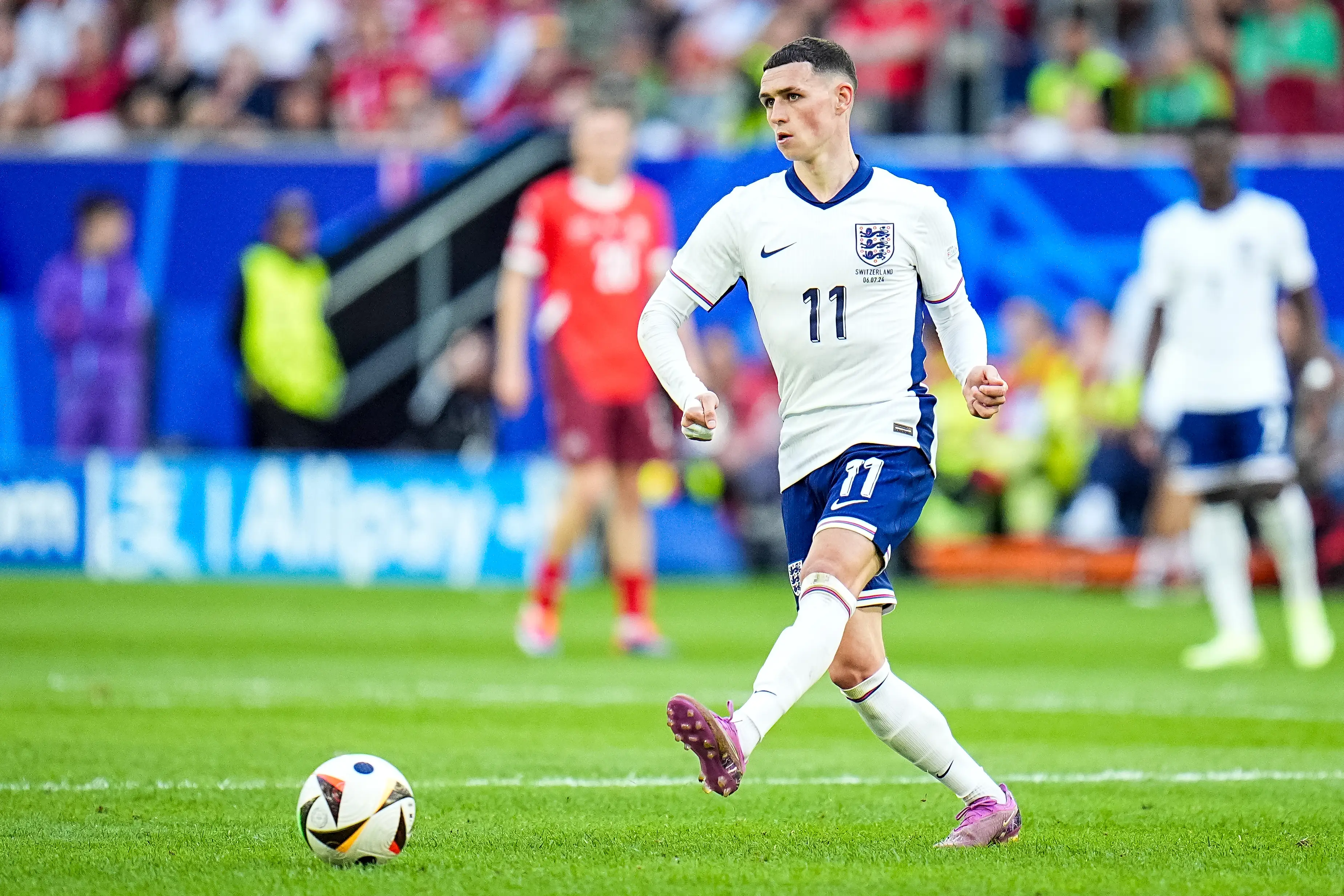 Foden has hit out at claims he did not want to take a penalty against Switzerland (Getty)