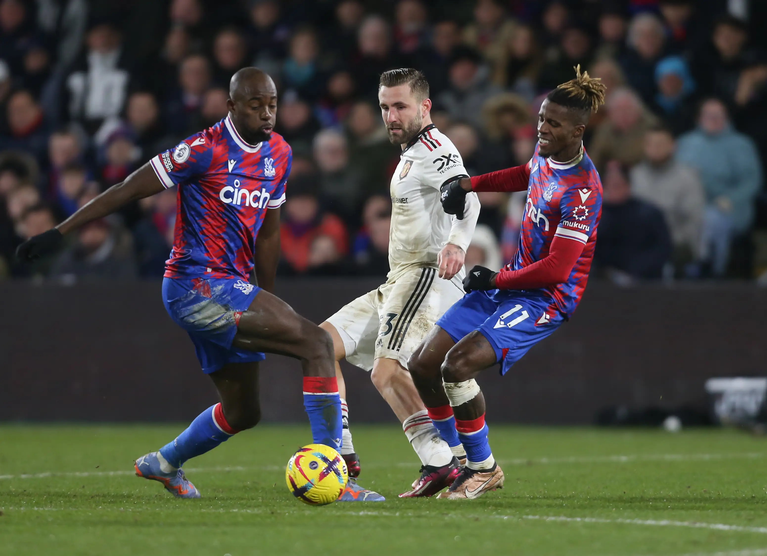 Jean-Philippe Mateta and Wilfried Zaha played together at Crystal Palace. Image credit: Getty
