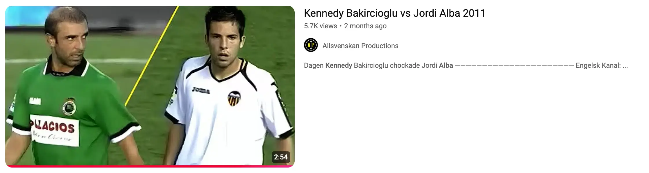 Bakircioglu's battle with Alba has been uploaded to YouTube.
