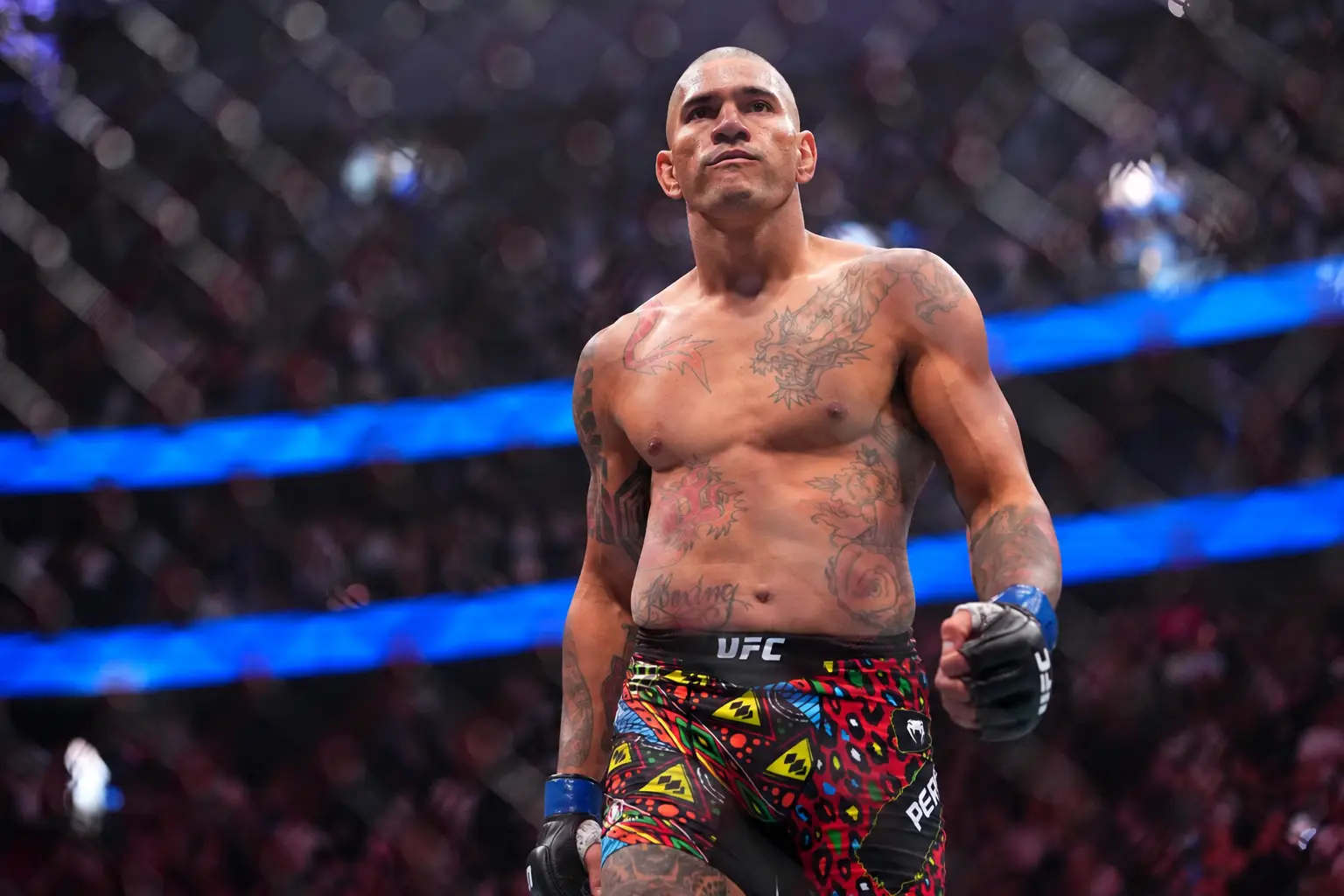 Alex Pereira could be just one win away from another shot at becoming the first ever three-weight UFC champion. (Image: Getty Images)