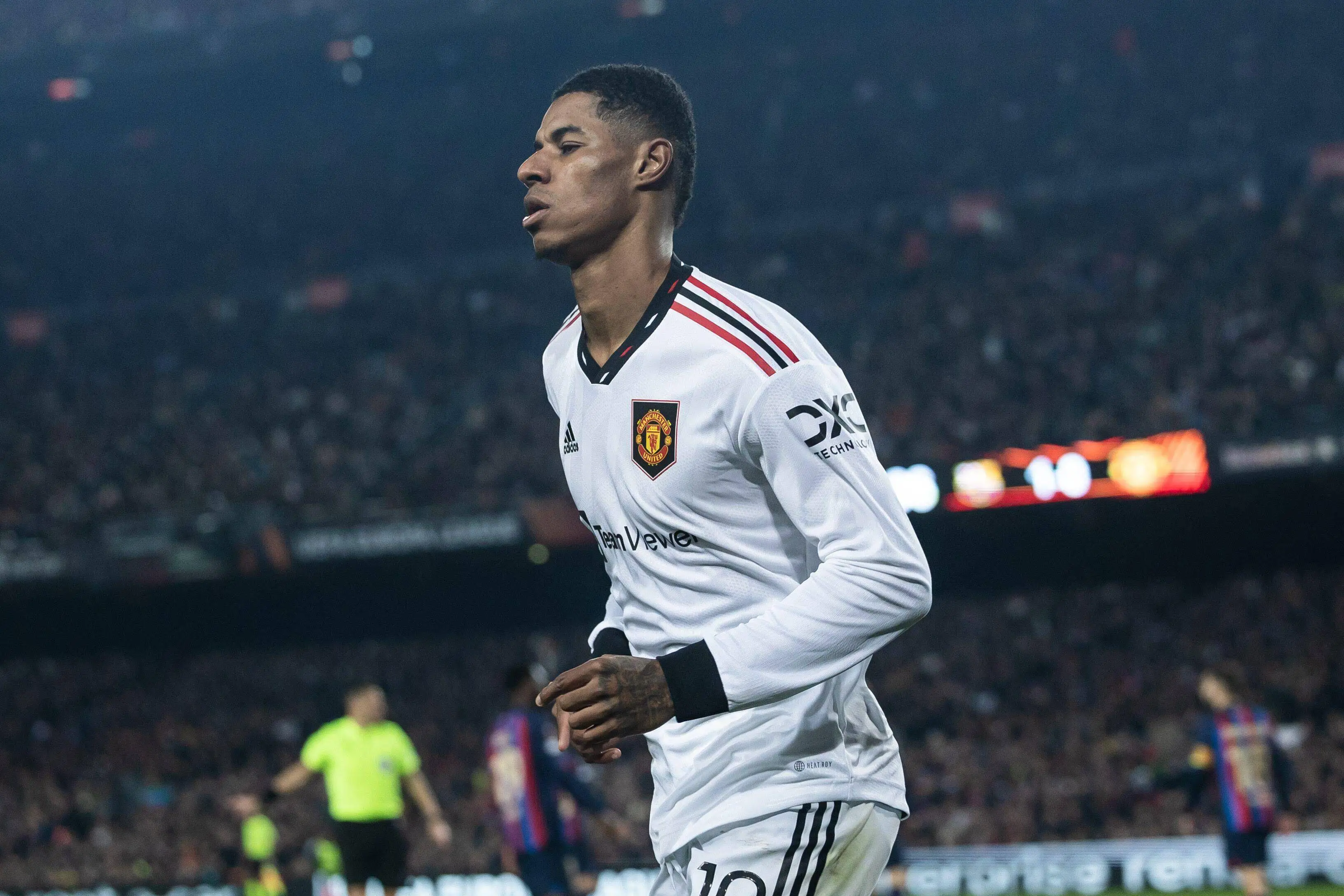 Rashford scored once again against Barcelona. Image: Alamy