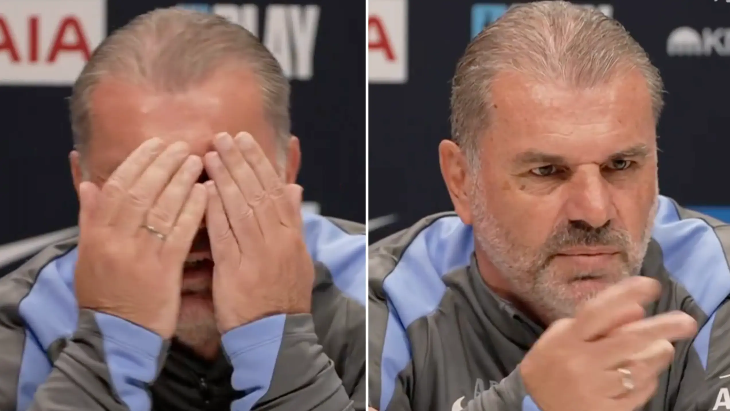 Ange Postecoglou loses it with reporters during press conference over comment he made after Arsenal defeat