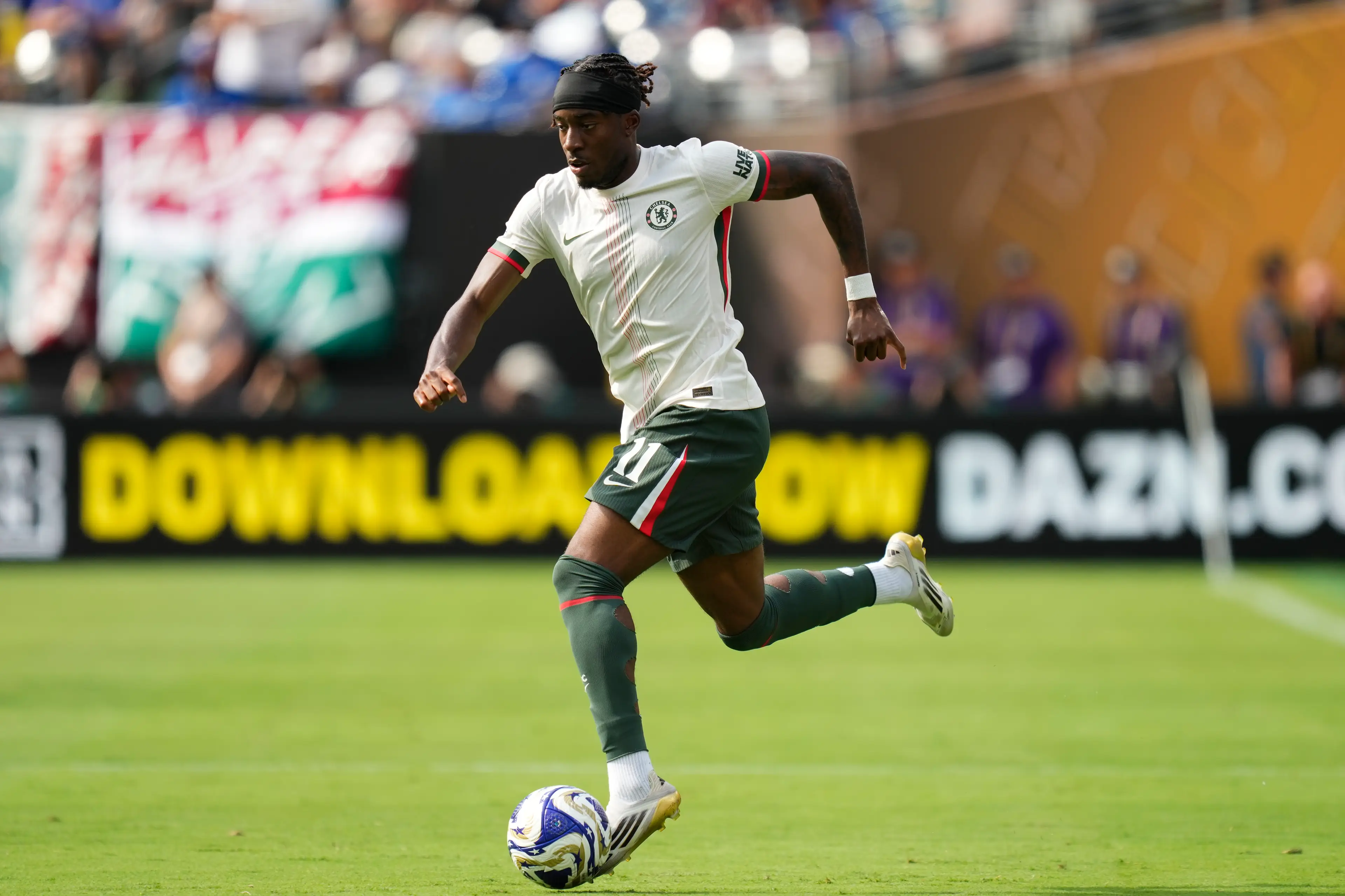 Noni Madueke featured for Chelsea at the Club World Cup ahead of a likely transfer to Arsenal. (Image: Getty)