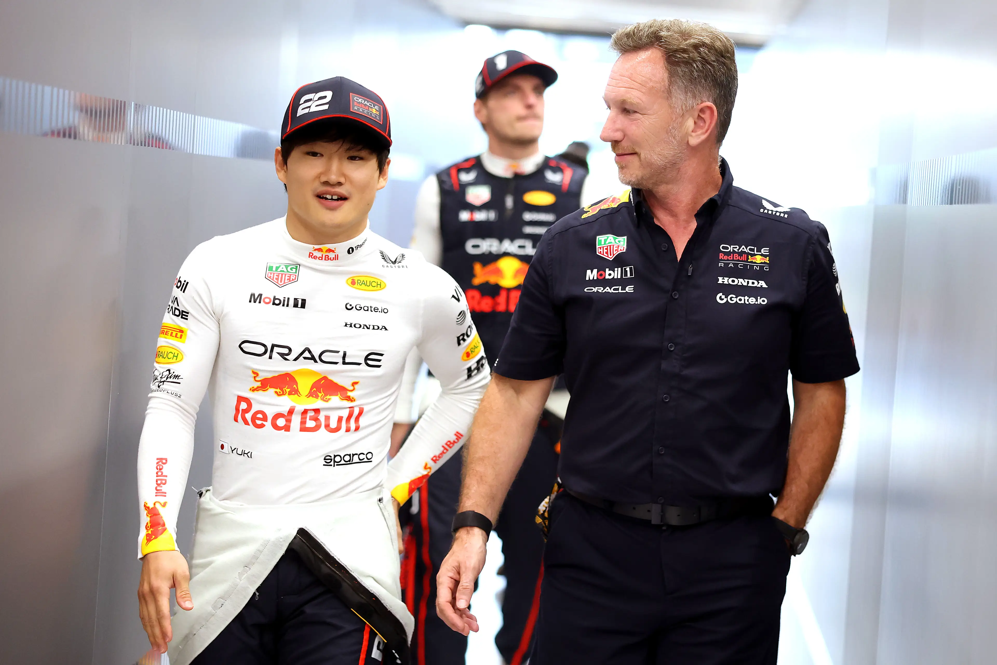 Yuki Tsunoda and Christian Horner (credit: Getty)