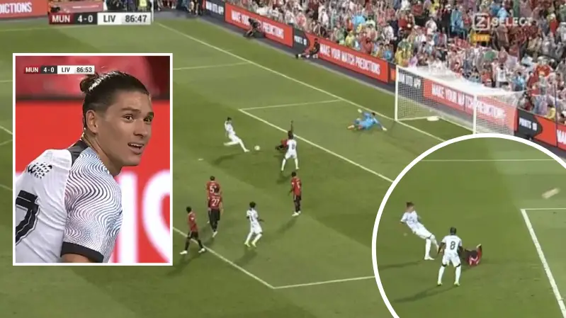 Darwin Nunez Skies Sitter During Pre Season Friendly Against Manchester United