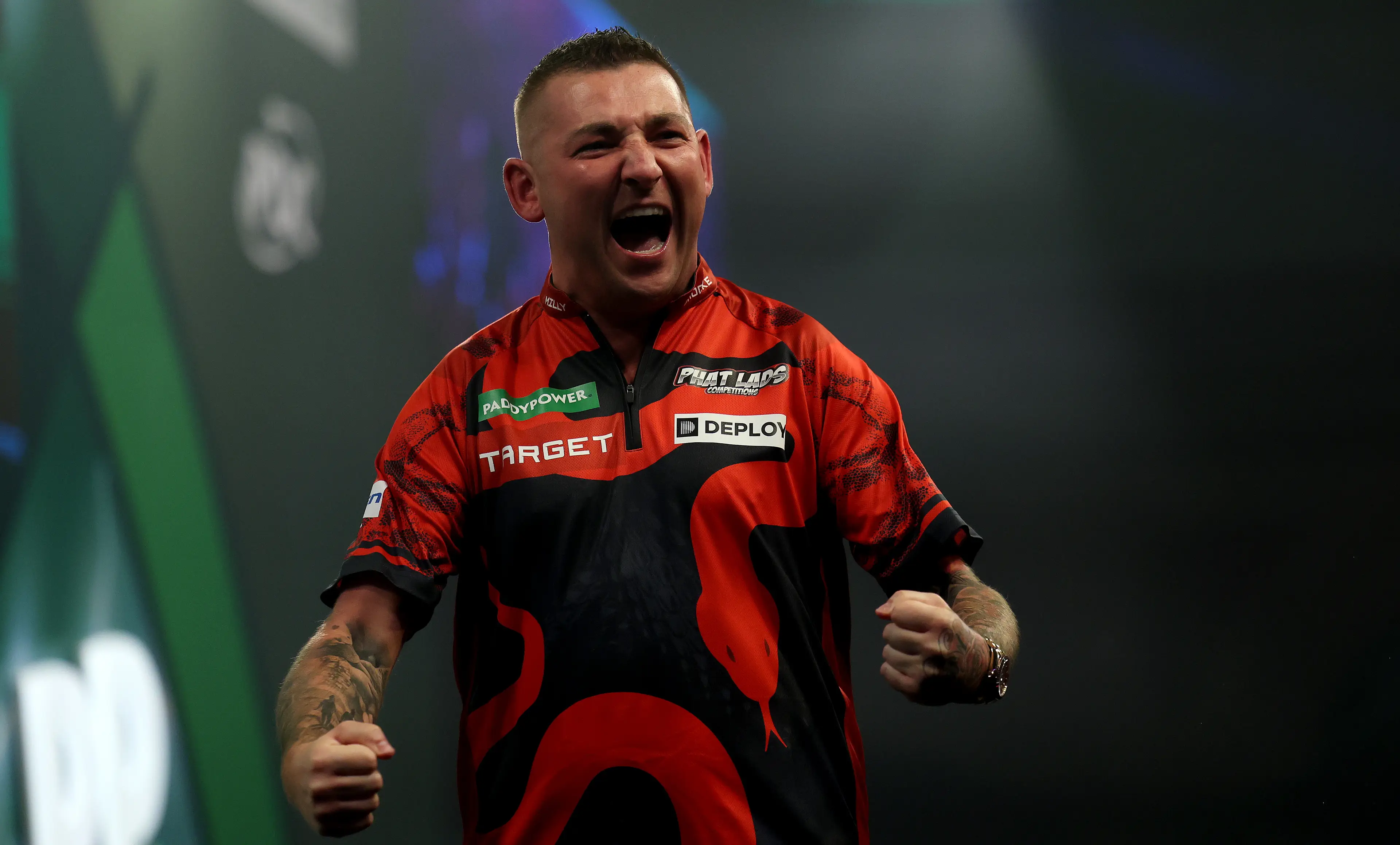 Darts player Nathan Aspinall. (Image: Getty)