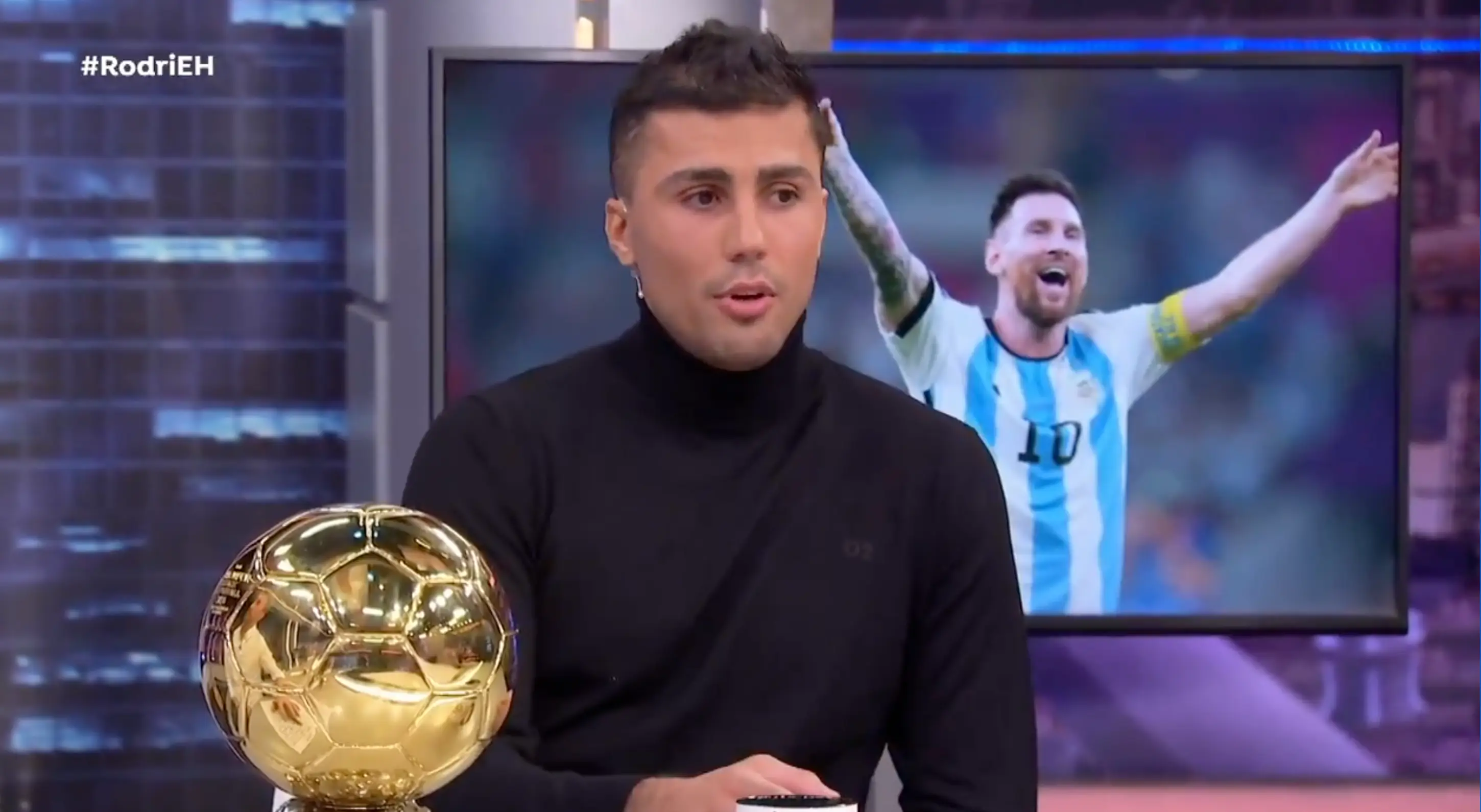 Rodri thinks Lionel Messi is the greatest of all time. Image: El Hormiguero