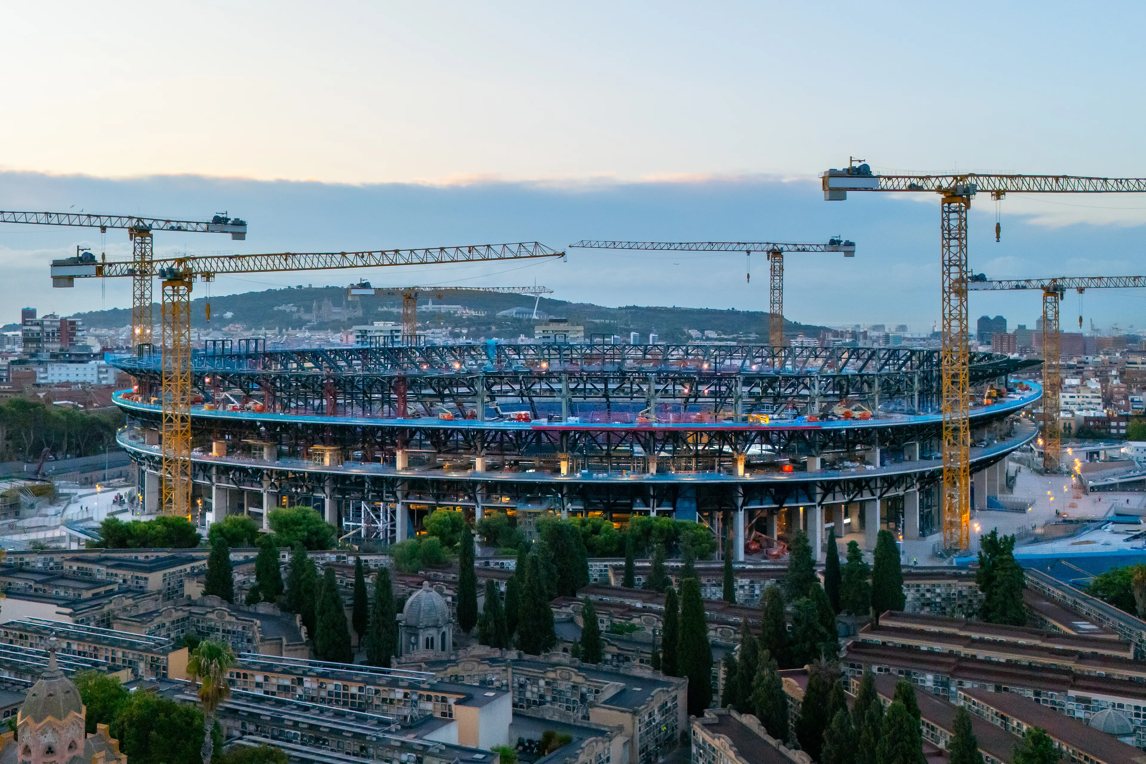 The Camp Nou has been under construction since 2023. Image: Getty 