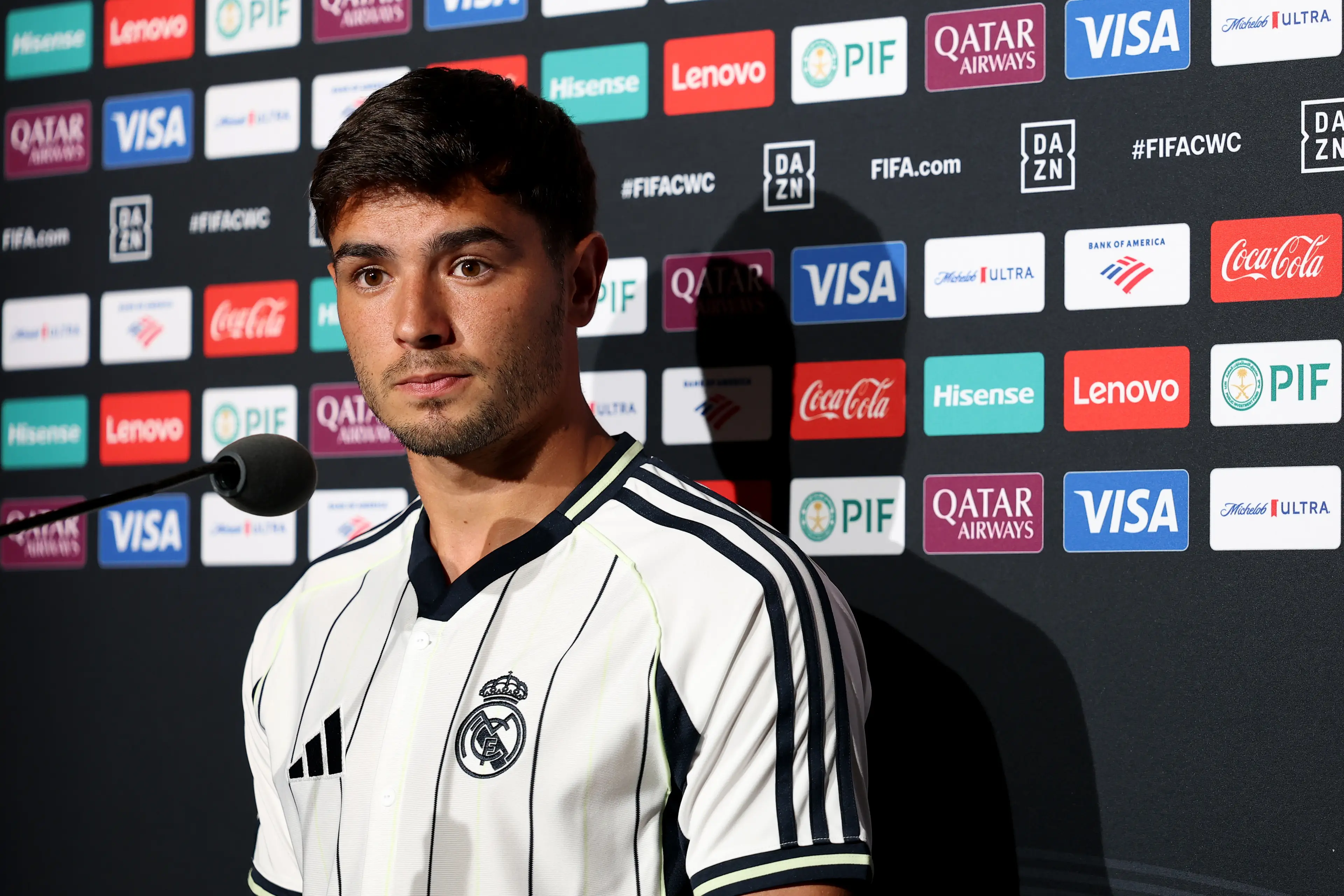 Real Madrid are reportedly ready to offer Brahim Diaz to Liverpool. Image: Getty