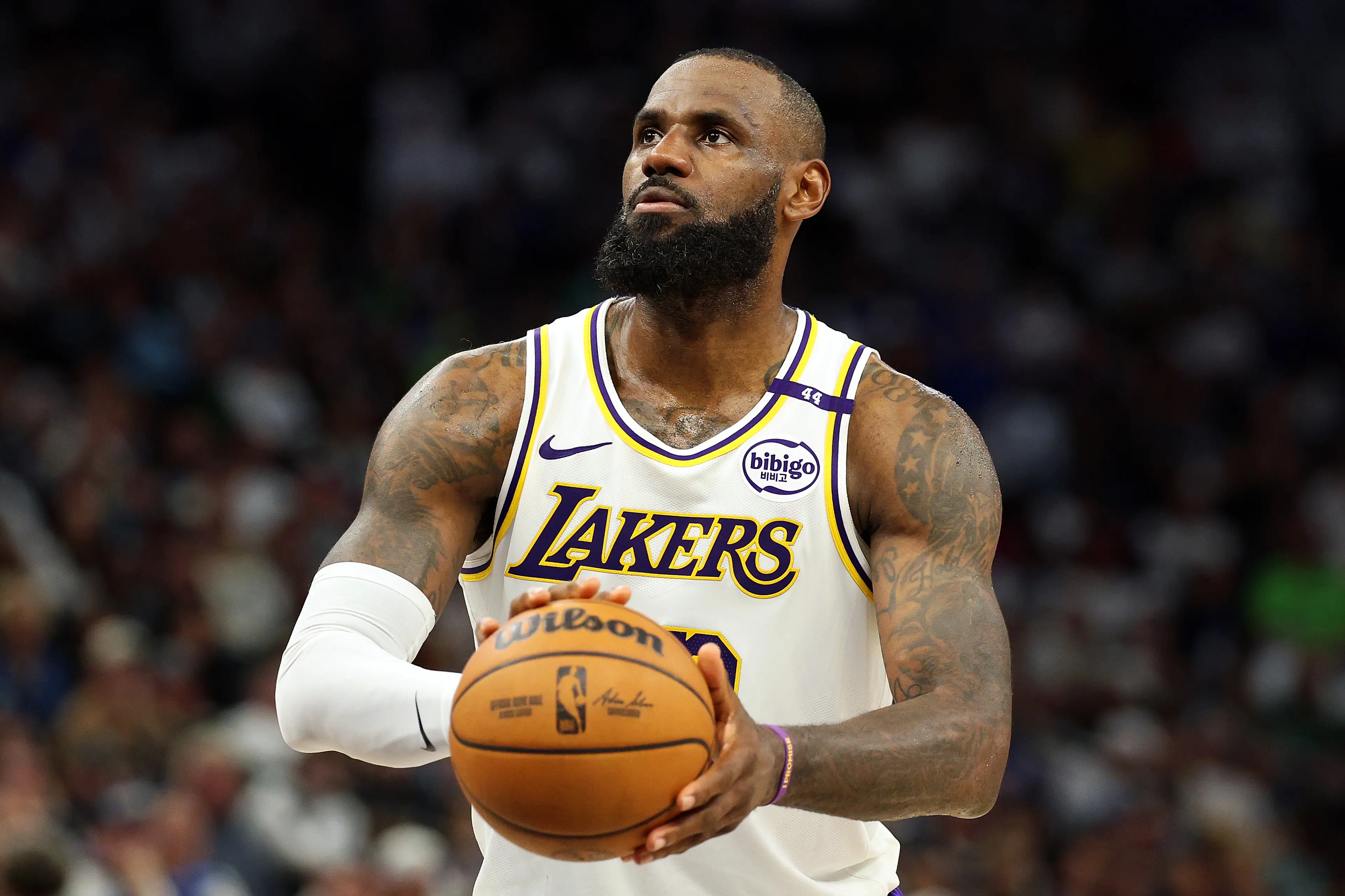 LeBron James playing for the LA Lakers. Image: David Berding / Contributor via Getty