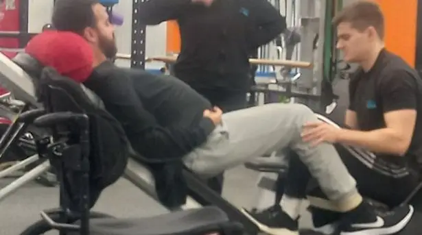 Daniel getting physio. Image: Gofundme