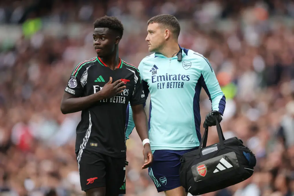 Bukayo Saka was taken off during Arsenal's 1-0 win over Spurs -