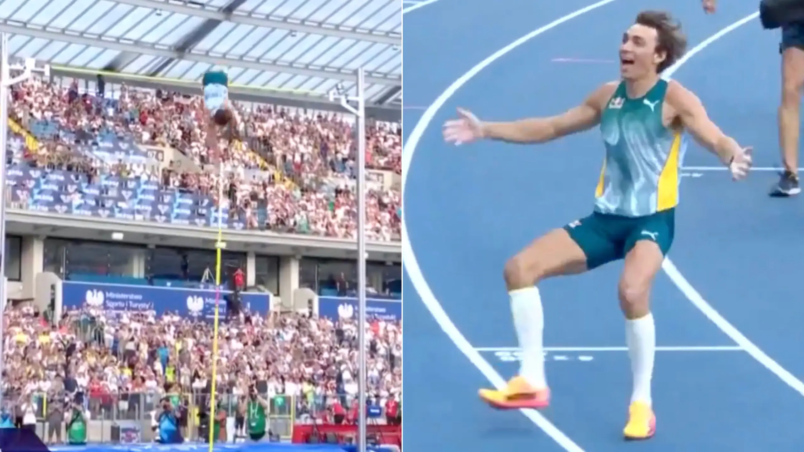 Mondo Duplantis breaks his own world record AGAIN just weeks after winning gold at the Olympics