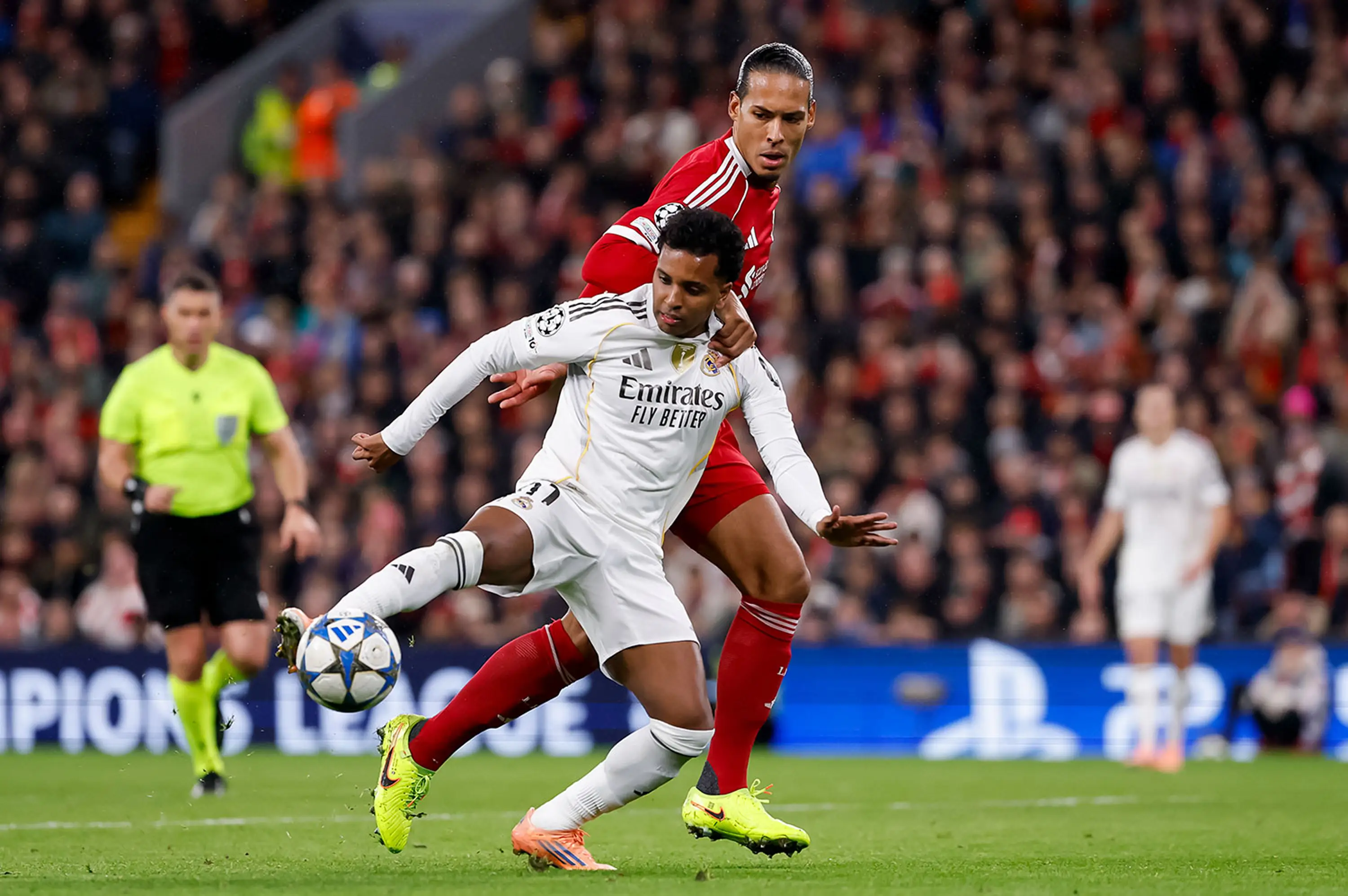 Rodrygo came up against Liverpool this month. Image credit: Getty