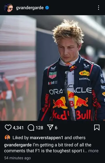 Van der Garde competed in 19 F1 Grands Prix for Caterham during the 2013 season (Image: Instagram)