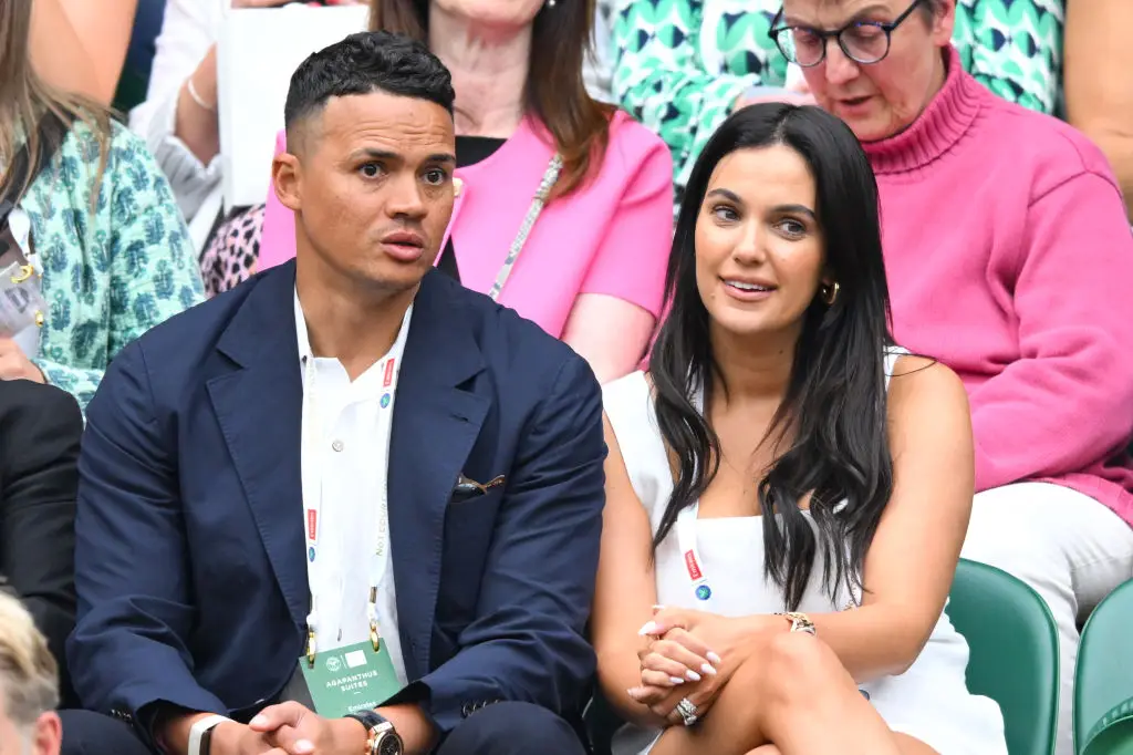 Jermaine Jenas pictured with wife Ellie Penfold at Wimbledon -