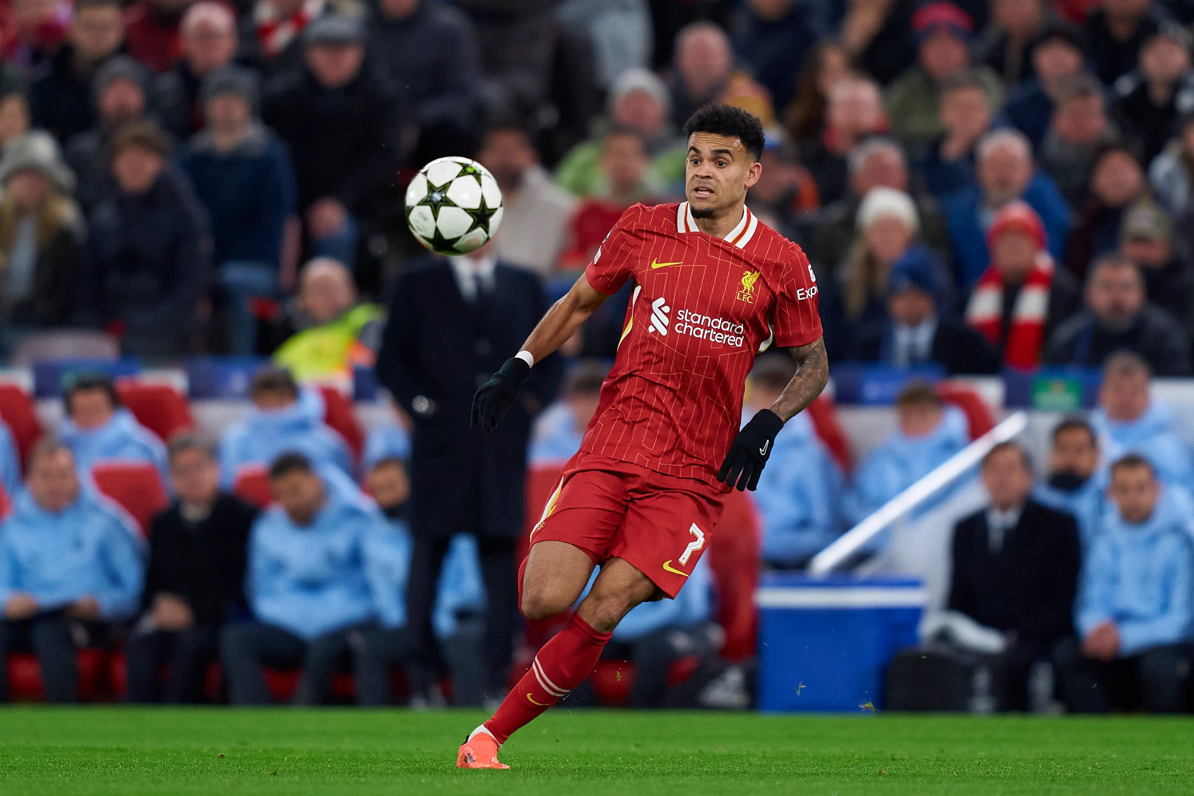 Luis Diaz has been in fine form for Liverpool this season. Image: Getty
