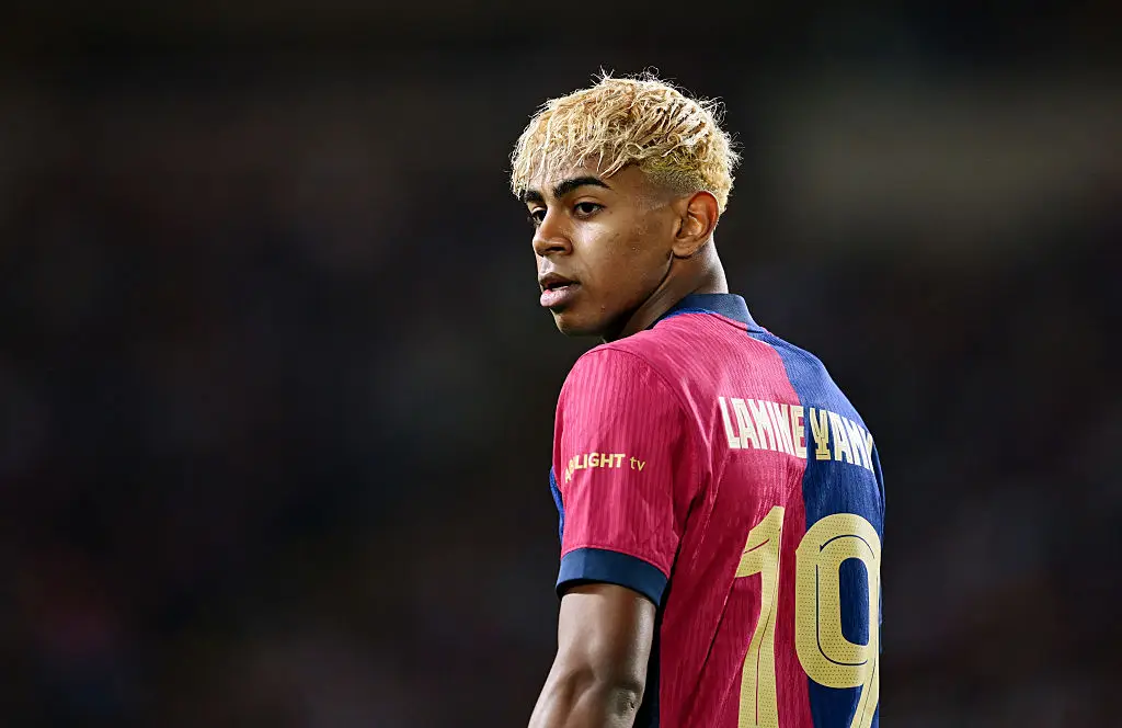 Lamine Yamal has made 100 appearances for Barcelona. (Image: Getty)