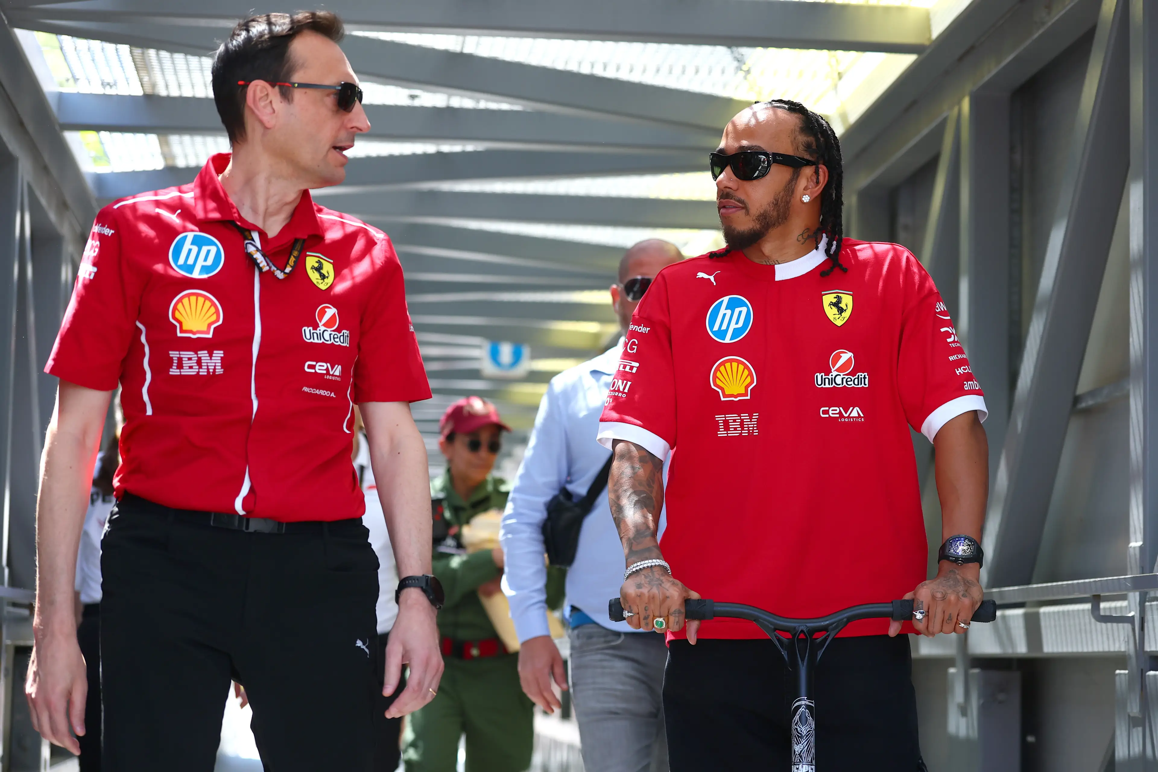 Riccardo Adami is set to continue as Lewis Hamilton's race engineer. Image: Getty
