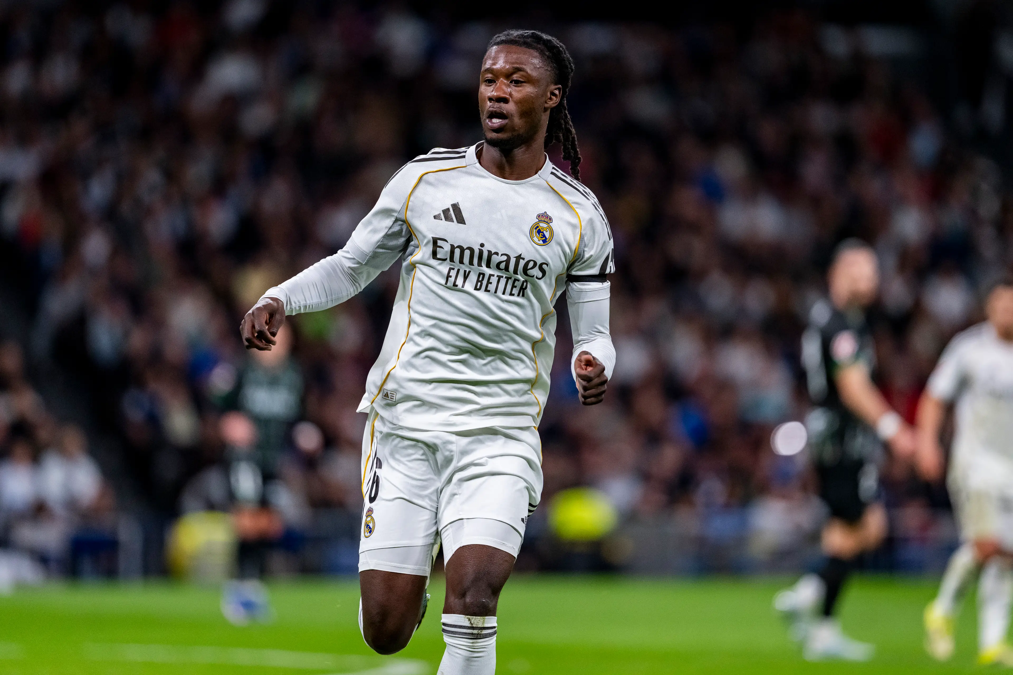 Eduardo Camavinga continues to be linked with a move to the Premier League. Image: Getty