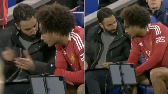 Footage of Ruben Amorim and Joshua Zirkzee during Ipswich draw has got Man Utd fans talking