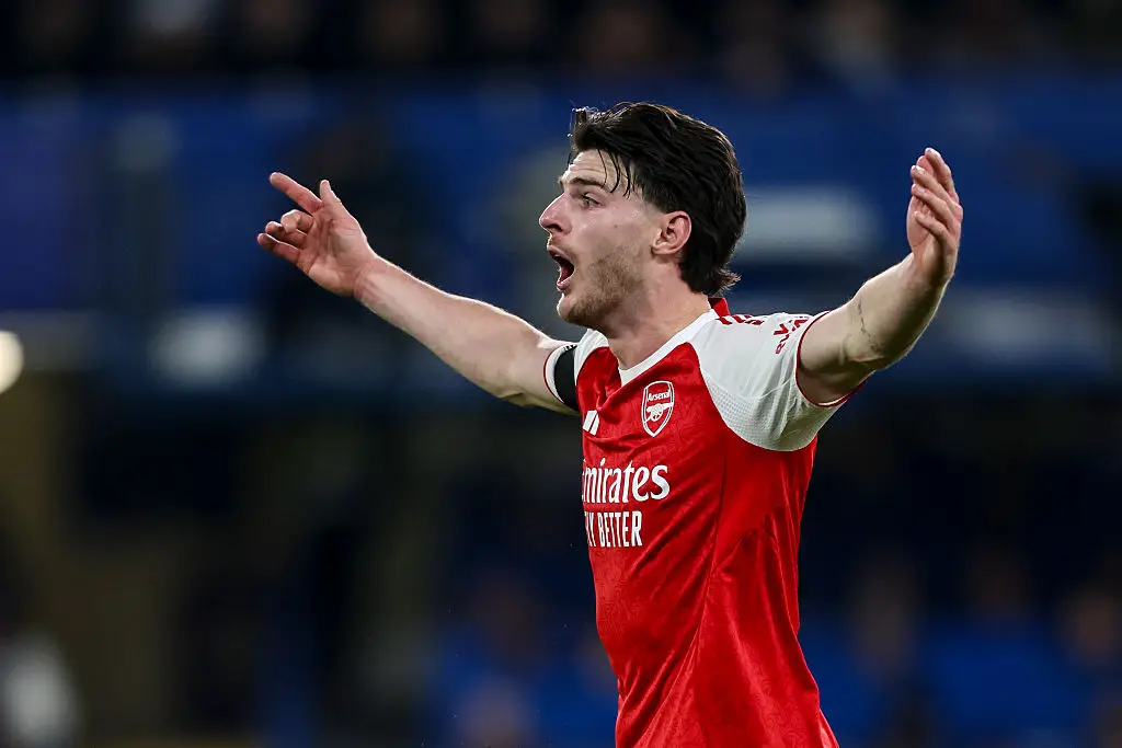 Declan Rice in action for Arsenal (Credit:Getty)