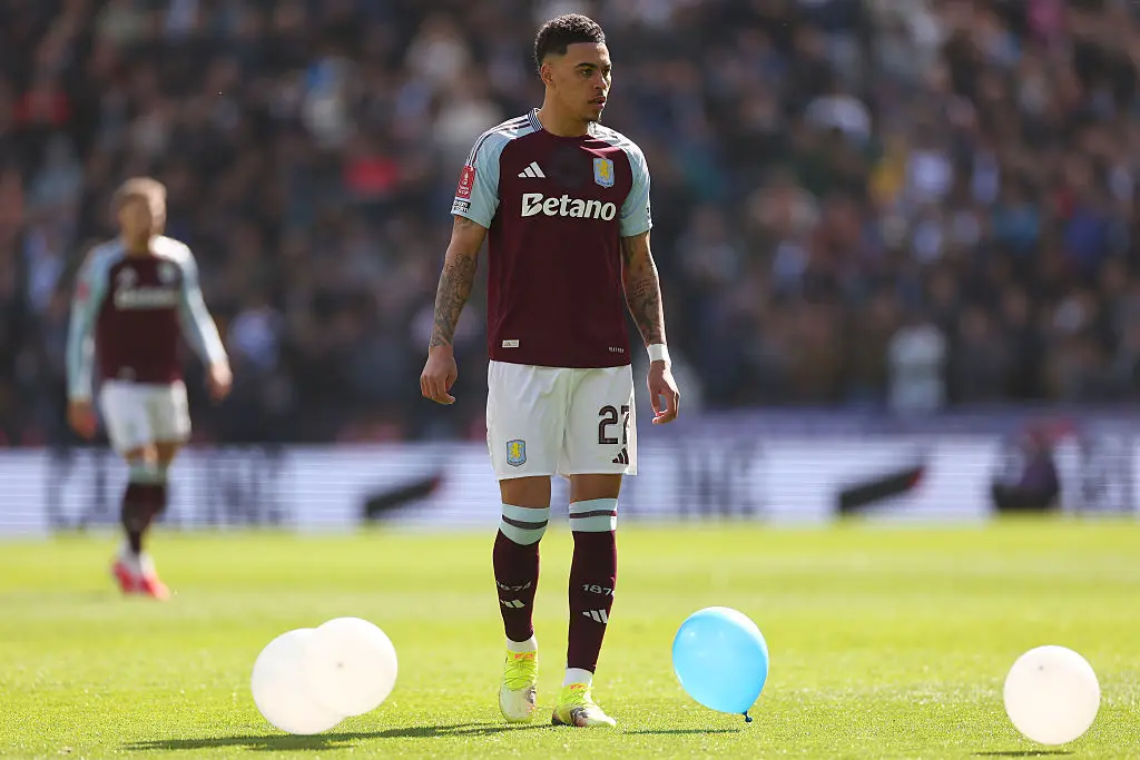 Balloons crowded the pitch during Aston Villa's FA Cup clash with Preston North End. (Image: Getty)