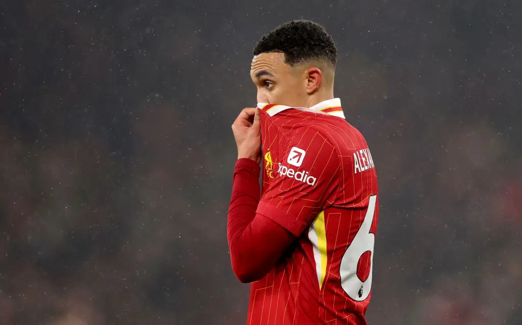 Trent Alexander-Arnold was subject to criticism from Liverpool fans for his performance against Manchester United on Sunday. (Image: Getty)