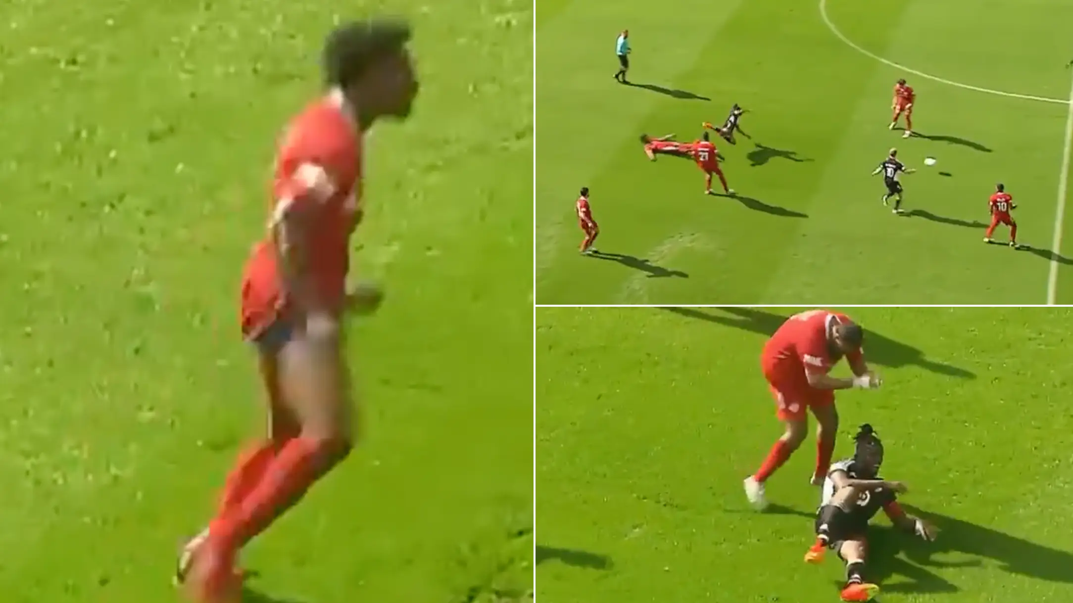 Speed destroys KSI with crunching tackle just 16 SECONDS into the Sidemen charity match