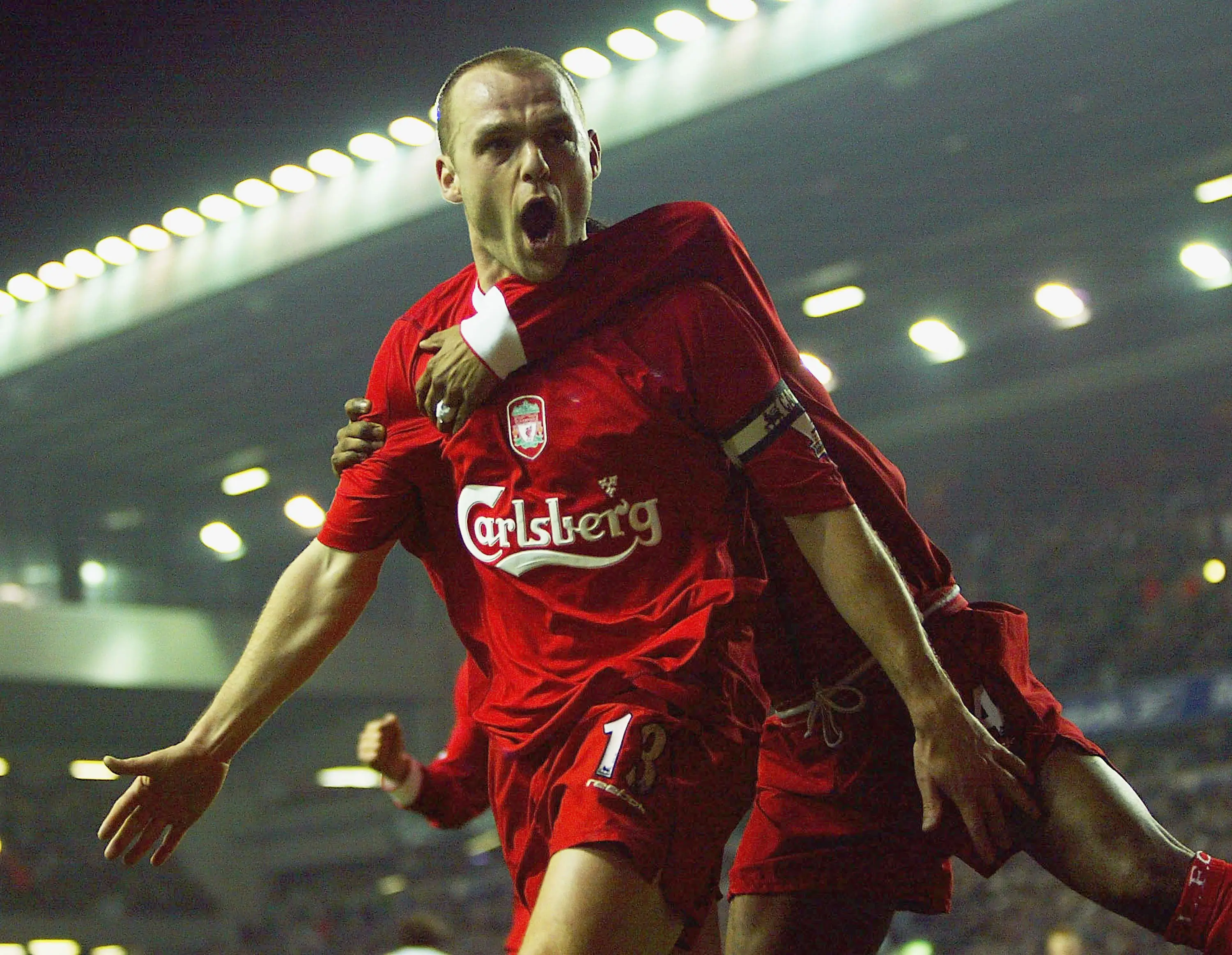 Danny Murphy of Liverpool celebrates after scoring the equalising goal during the Carling Cup fourth round match between Liverpool and Bolton Wanderers  (Getty Images)
