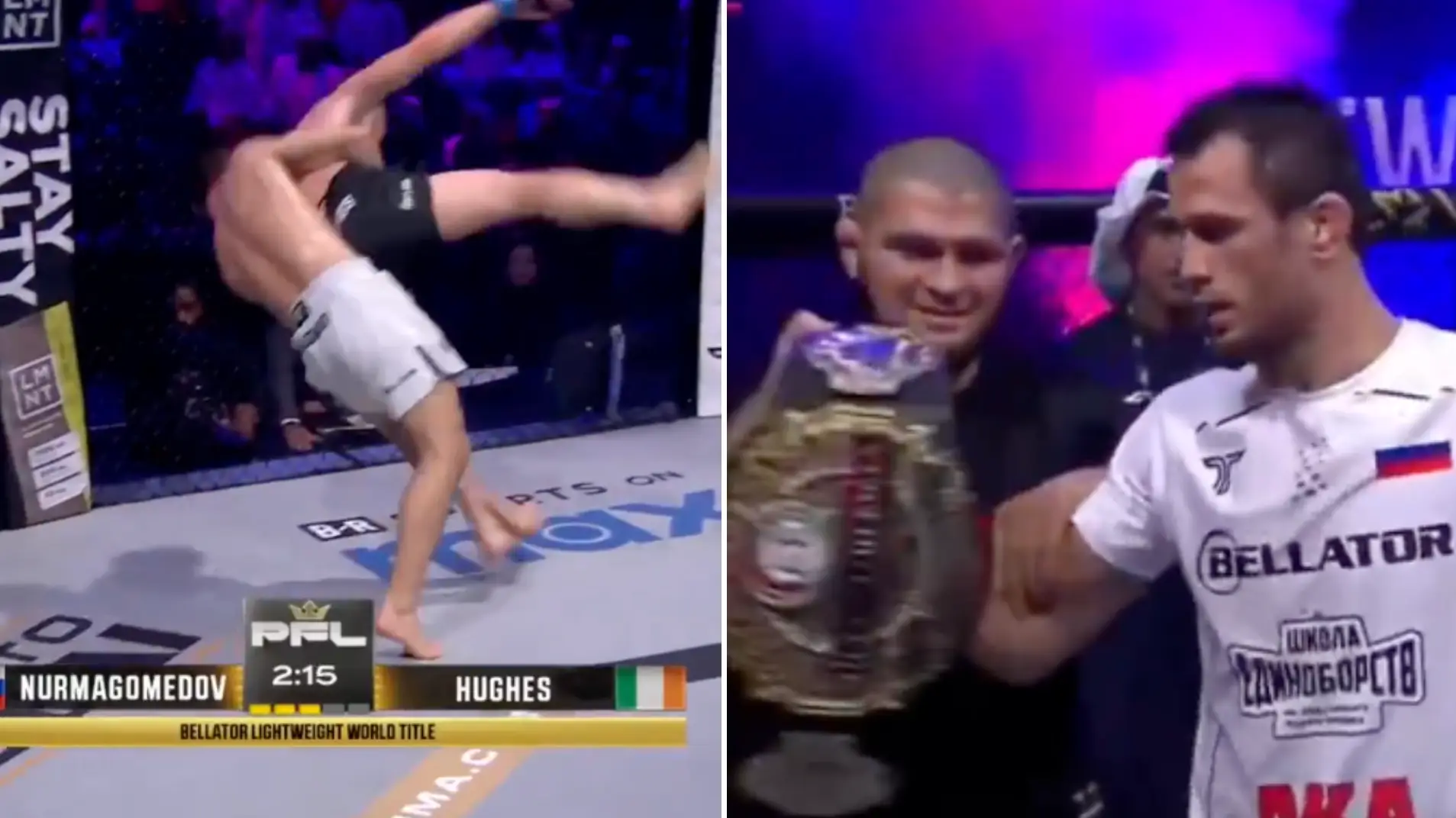 Usman Nurmagomedov beats Paul Hughes in fight of the year candidate at PFL's Dubai Champions Series card 