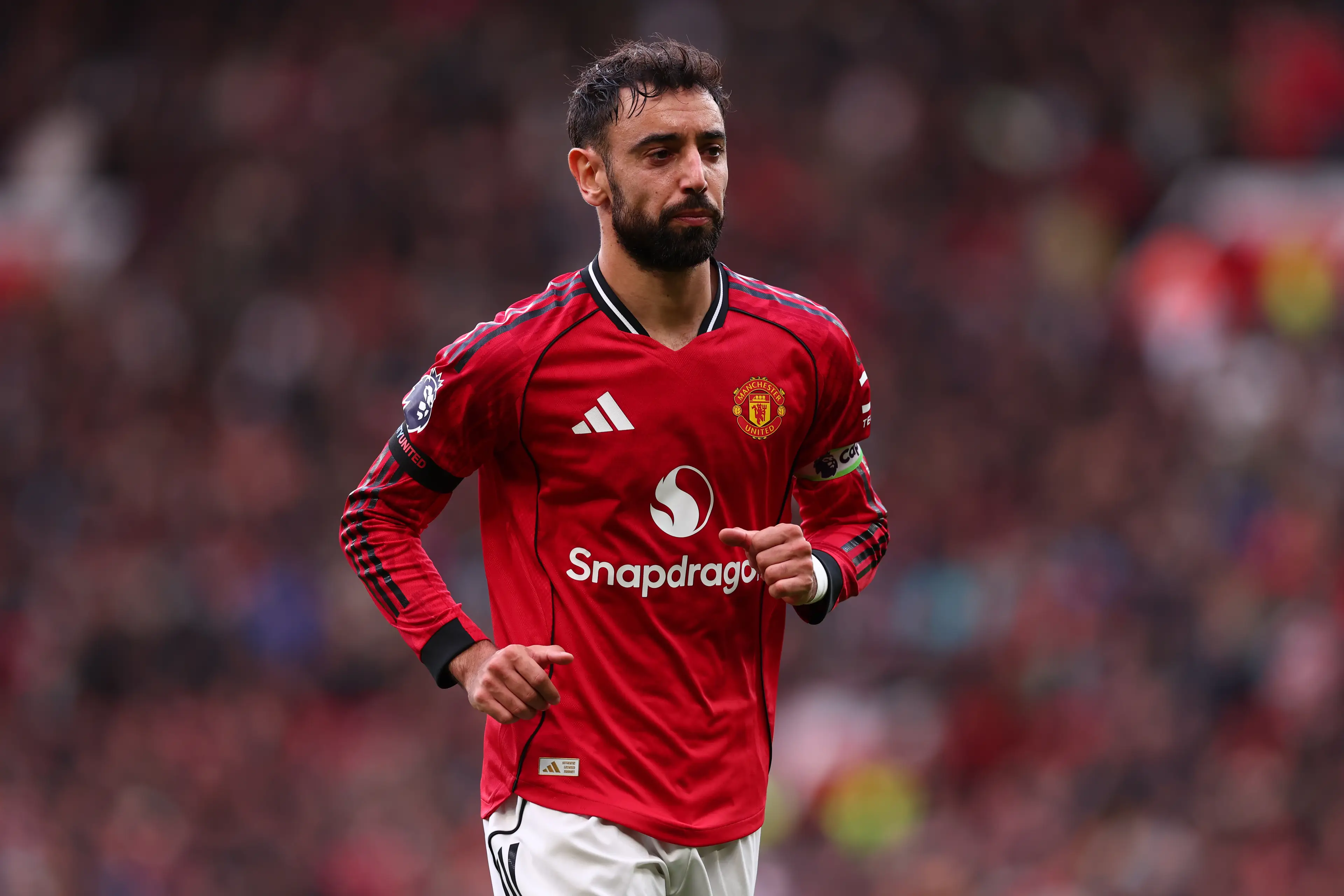 Bruno Fernandes has been linked with a move away from Manchester United. Image: Getty
