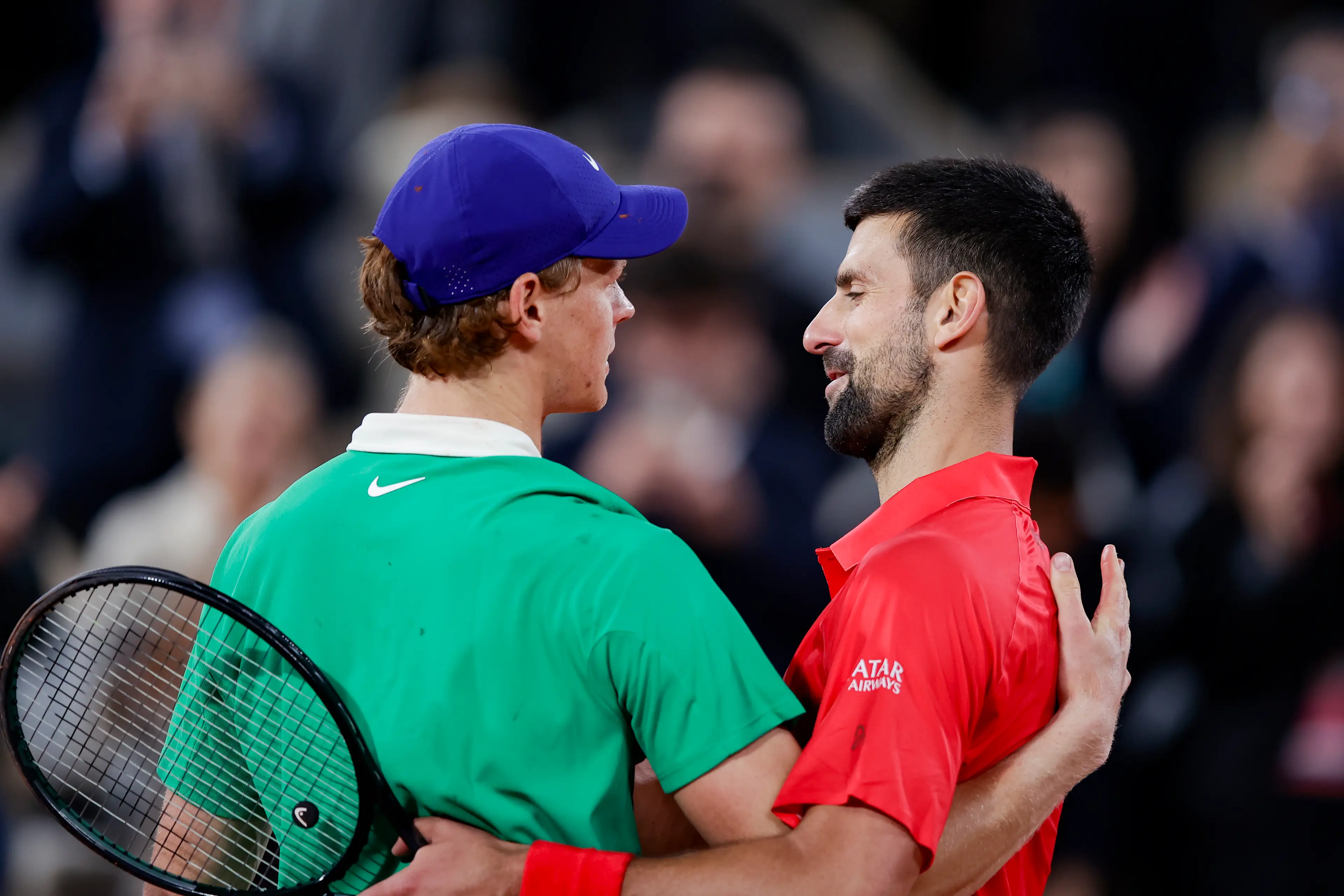 Jannik Sinner and Novak Djokovic could face off at Wimbledon. Image: Getty