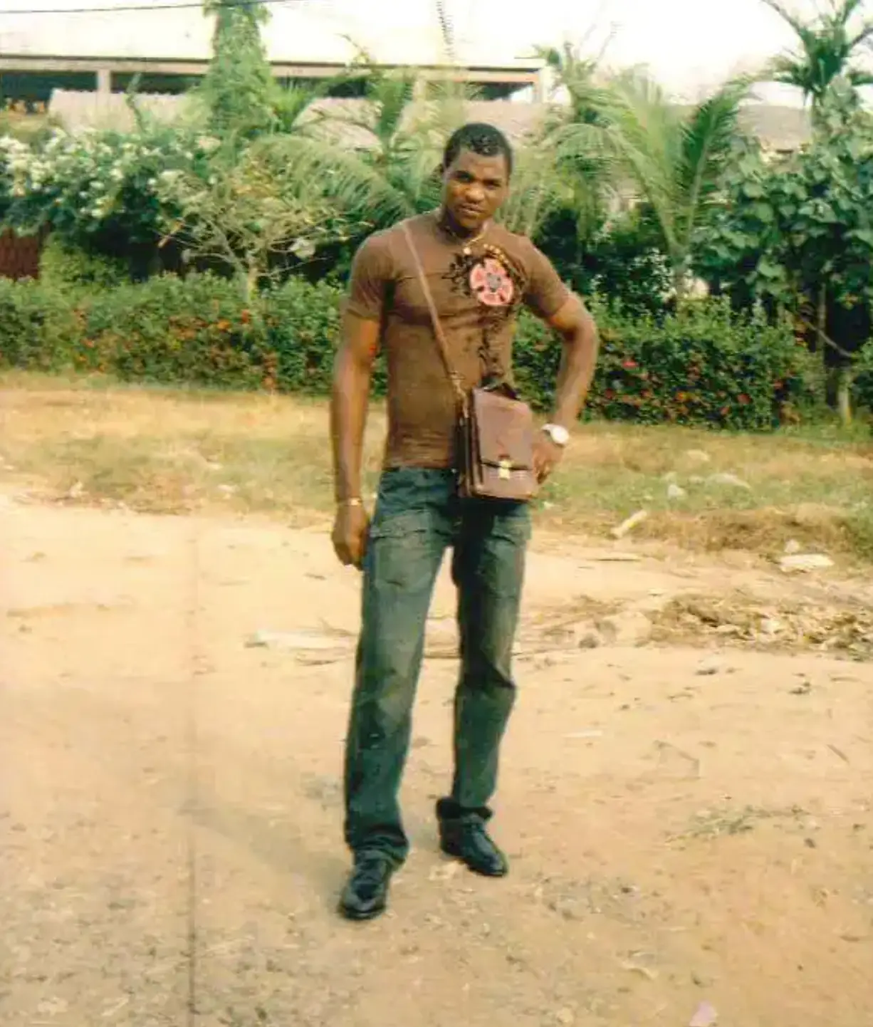 Francis Ngannou during his childhood in Cameroon. Image: Francis Ngannou/Instagram  