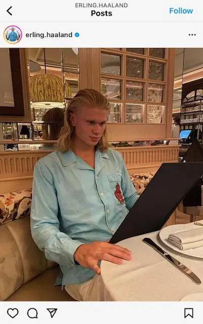 Erling Haaland follows a strict diet every week.