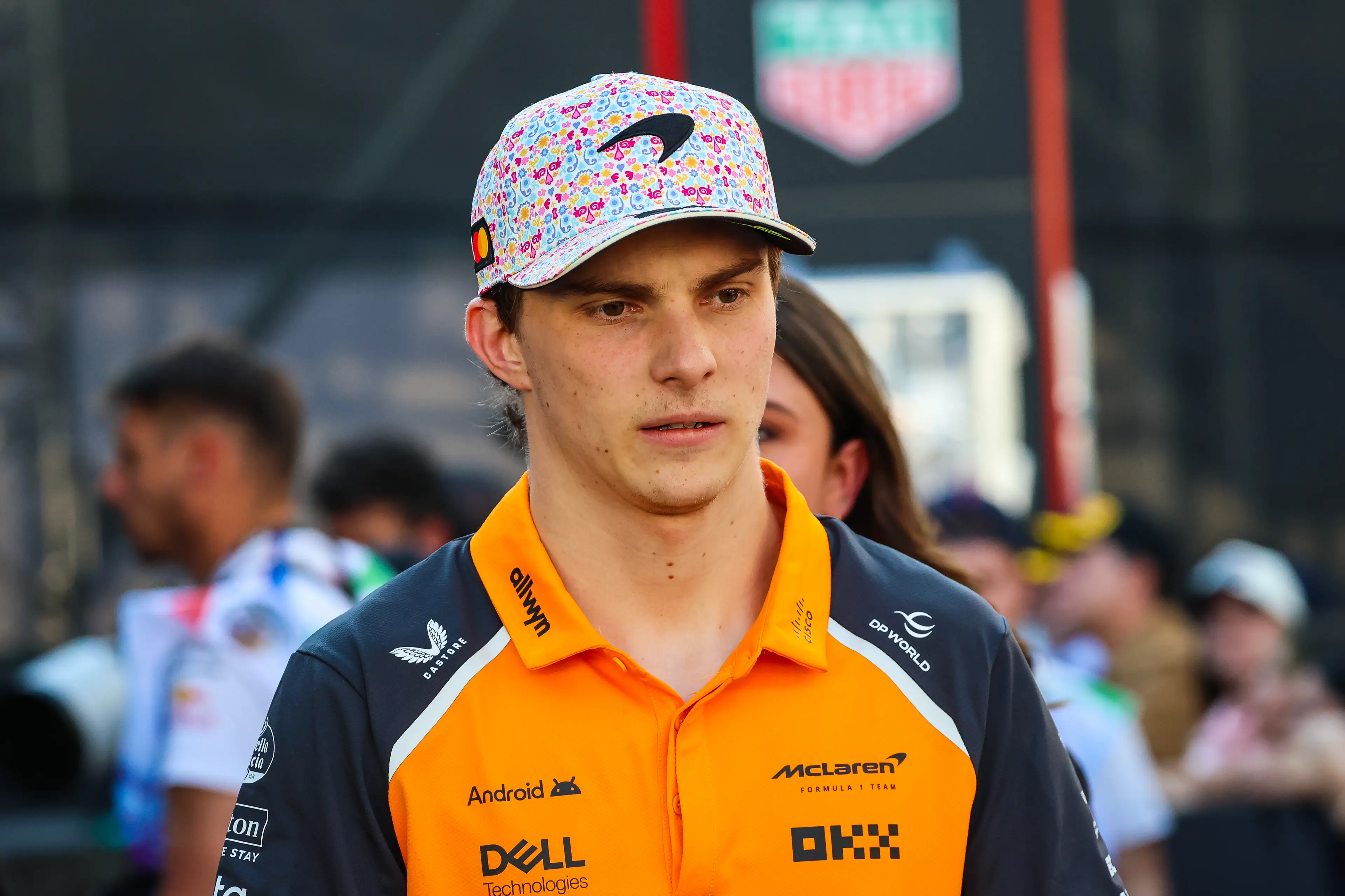 Oscar Piastri is trailing Lando Norris by one point in the race for the world title. Image: Getty