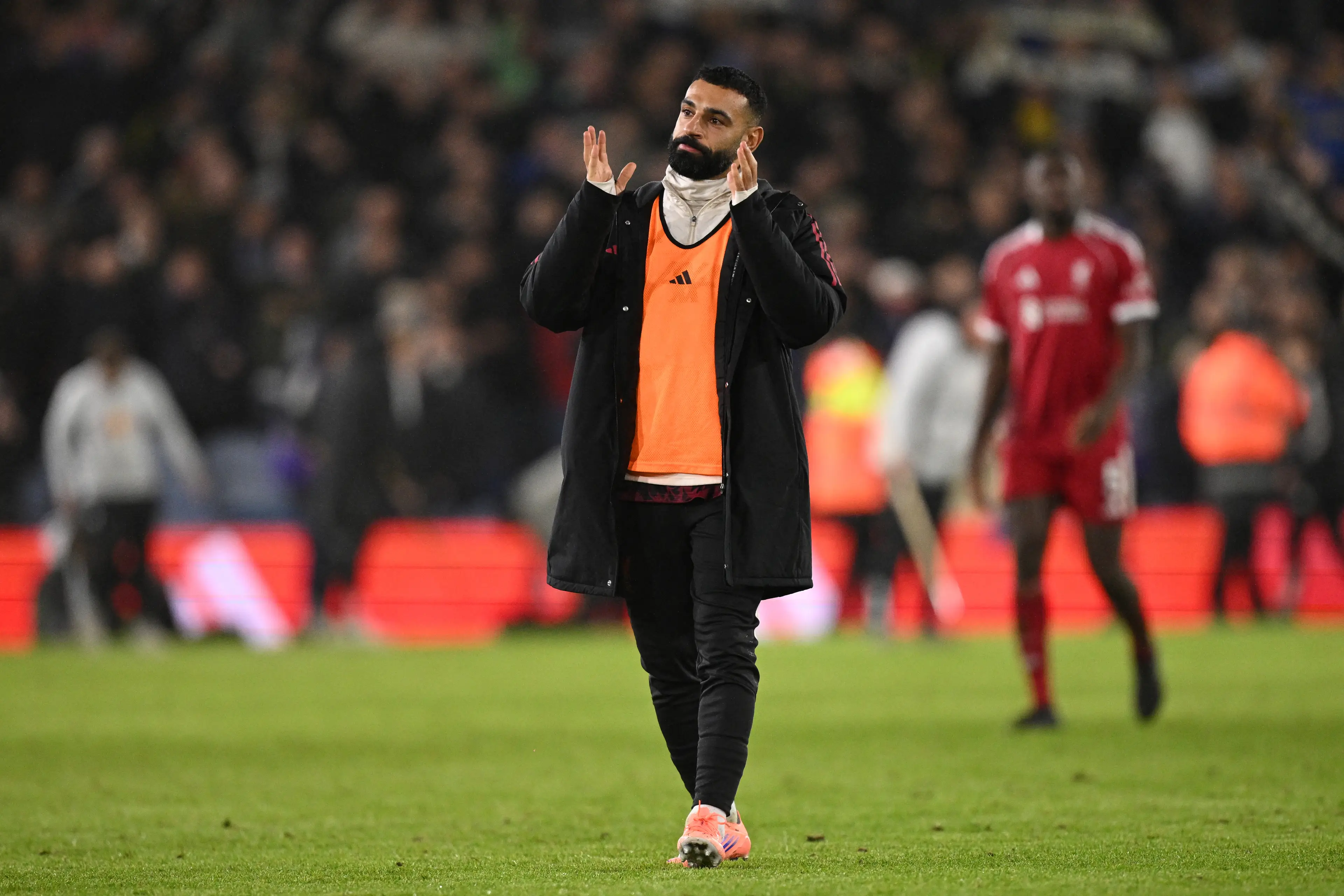 Mo Salah was left on the bench against Leeds United. Image: Getty