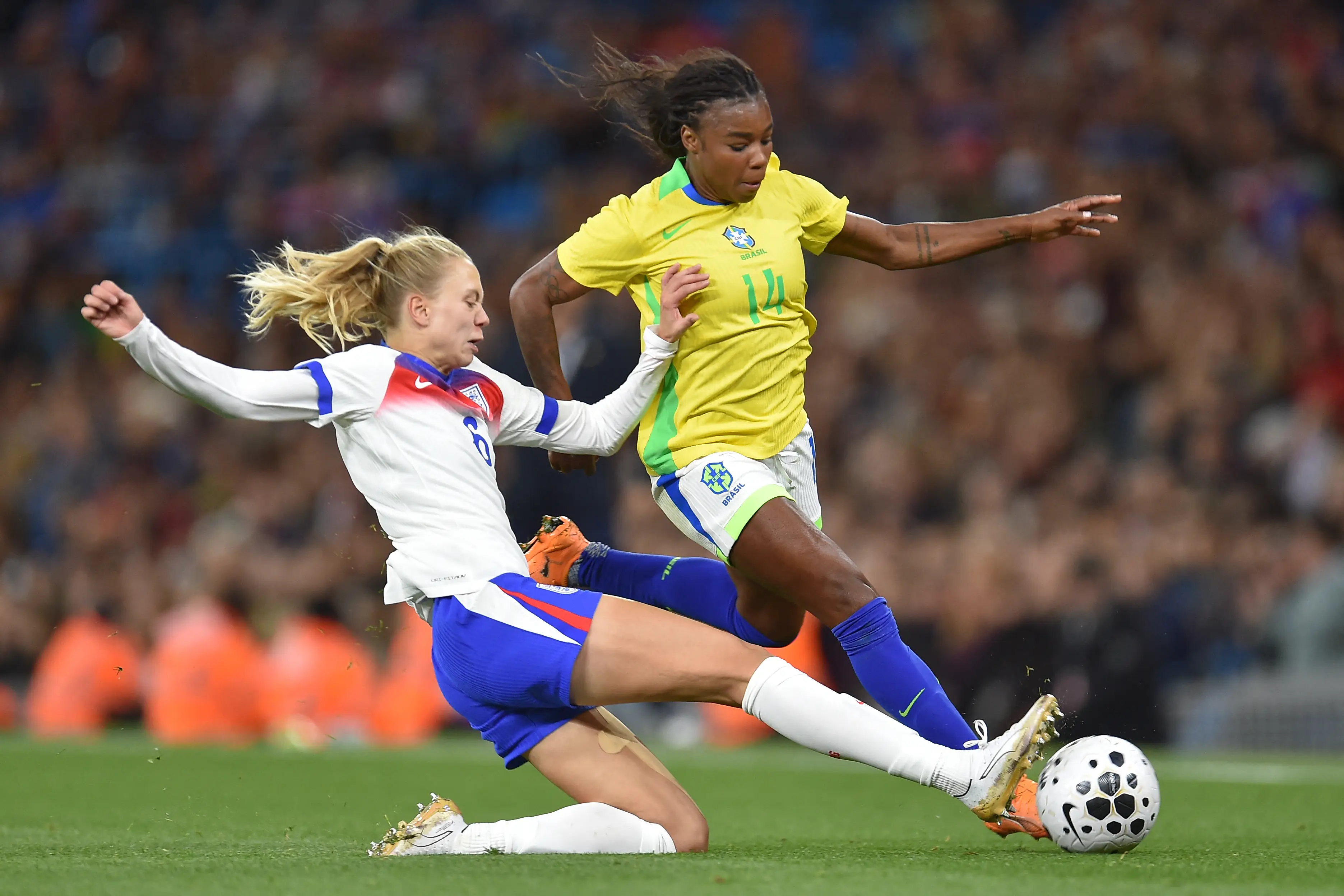 England women played Brazil in a friendly at the Etihad (Image: Getty)
