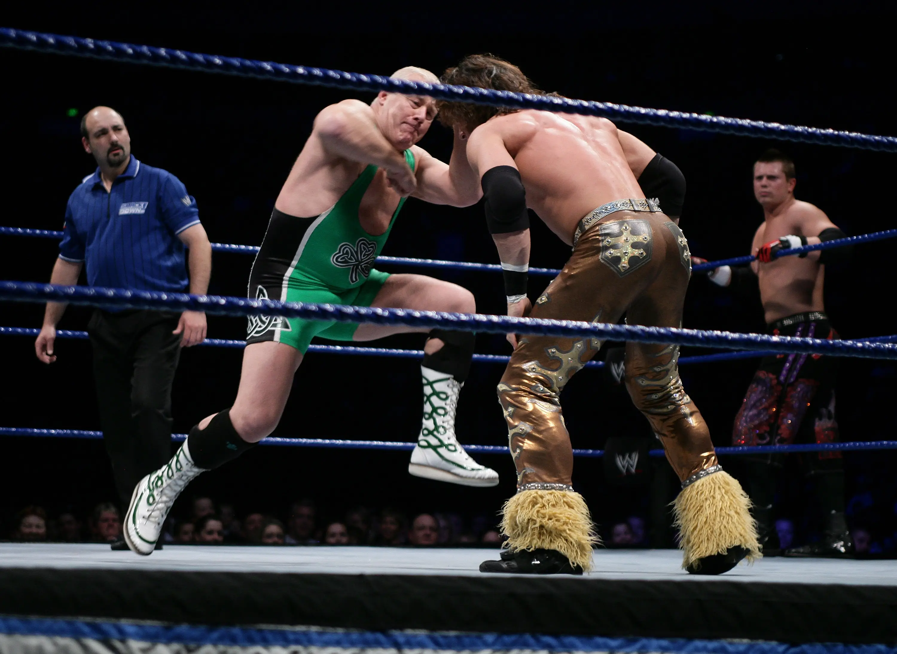 Norther Irish wrestler Finlay in action during his time with the WWE (Getty)