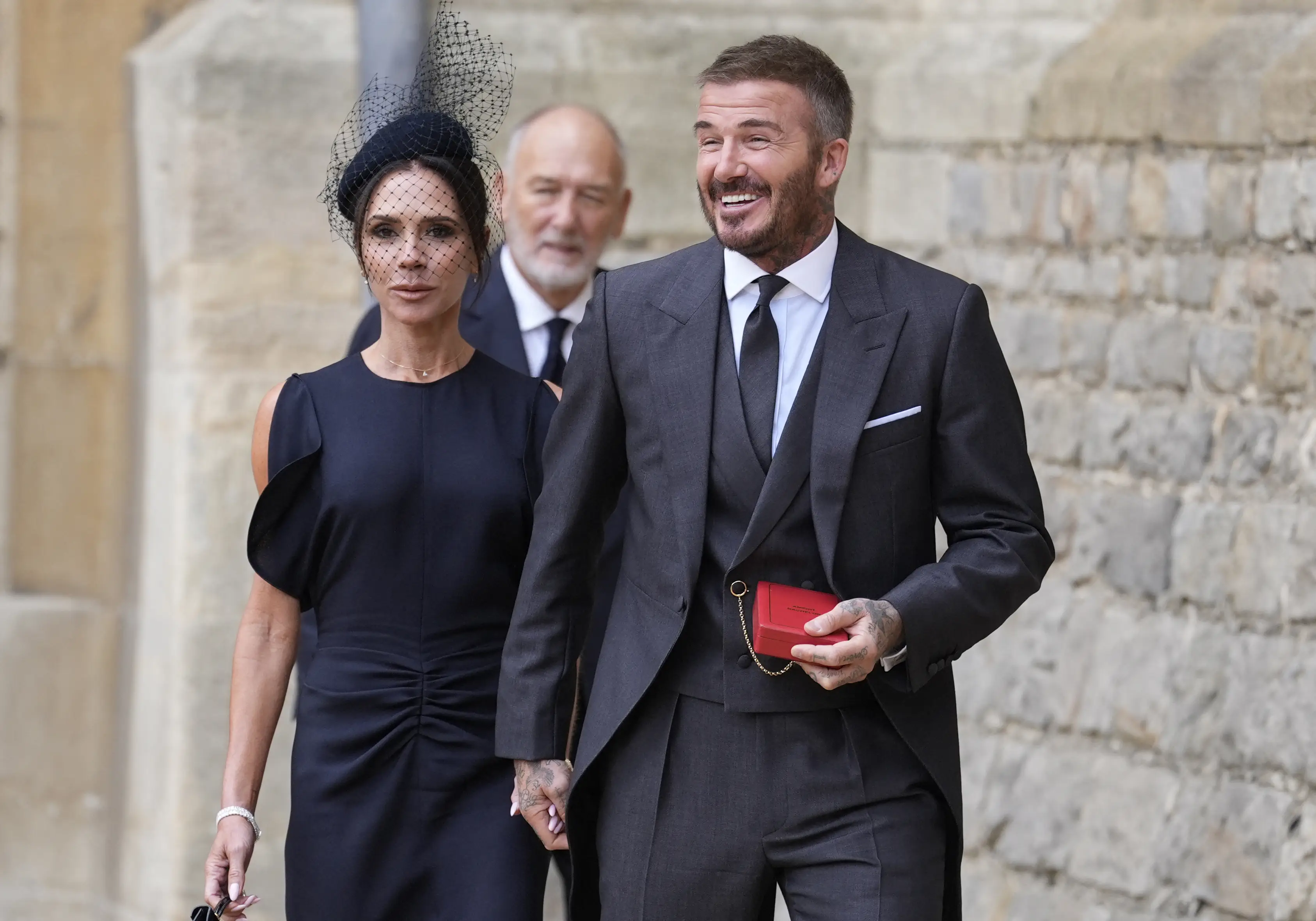 Lady Beckham joined David Beckham at Windsor Castle. Image: Getty