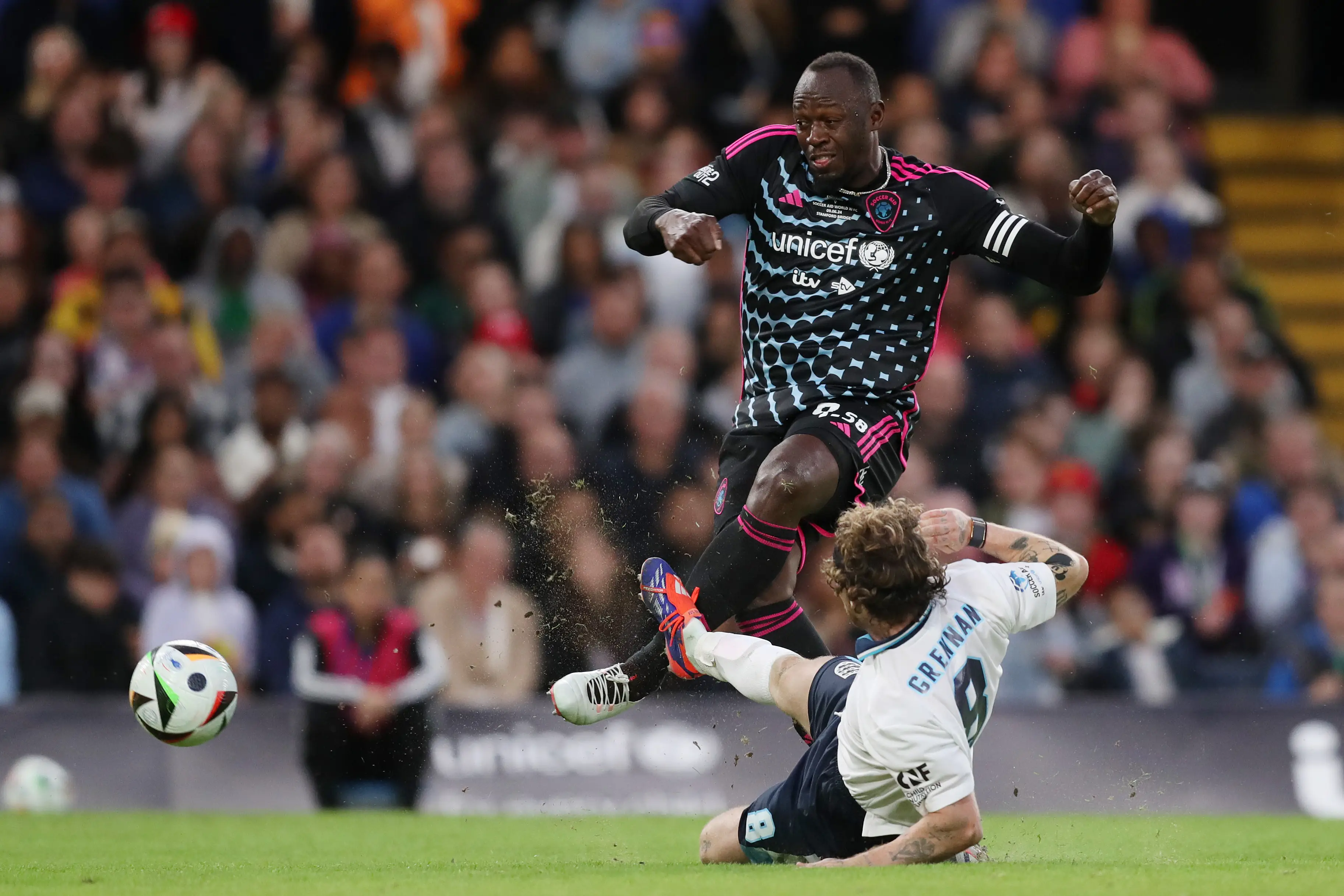 Usain Bolt has featured at Soccer Aid previously. (Image: Henry Browne / Stringer via Getty)