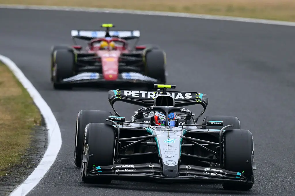 Kimi Antonelli finished ahead of Lewis Hamilton at the Japanese Grand Prix. (Image: Getty)